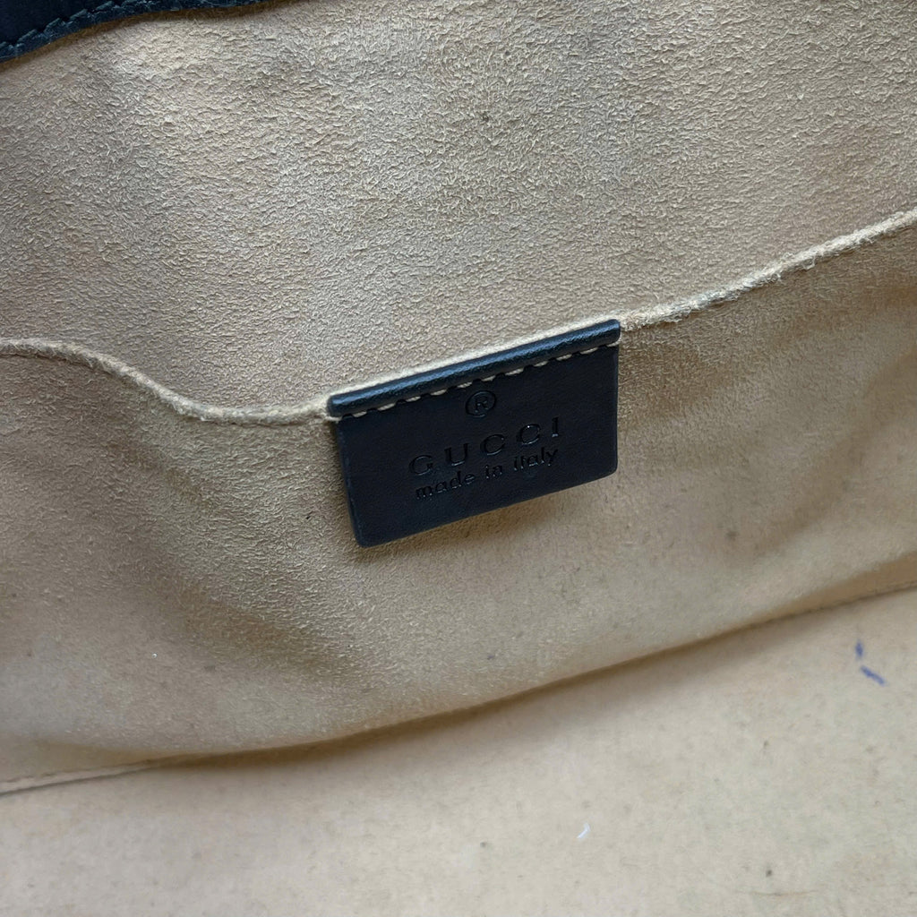 Gucci Padlock GG Supreme Bee phối da đen