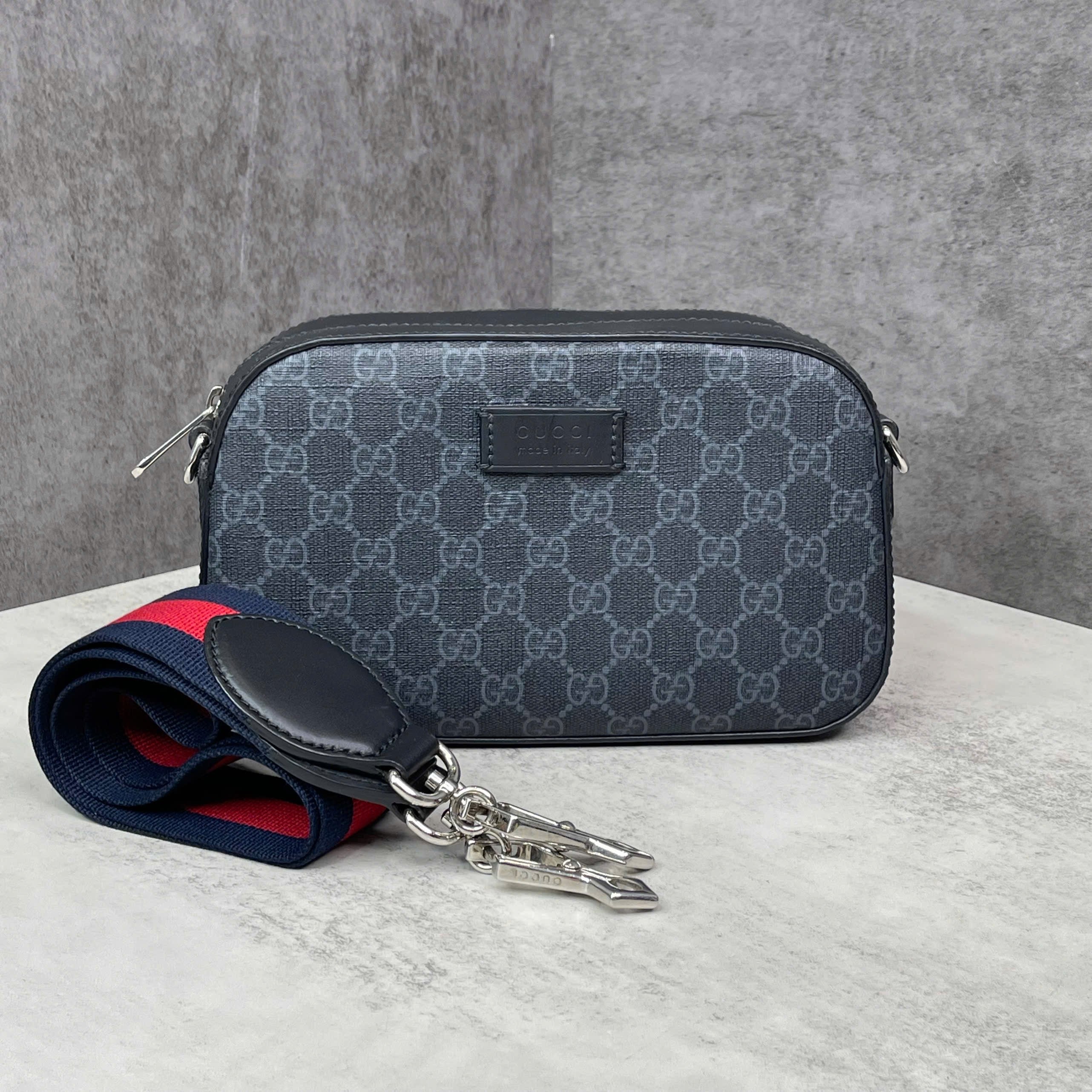 Gucci GG Supreme Messenger Bag phối dây web