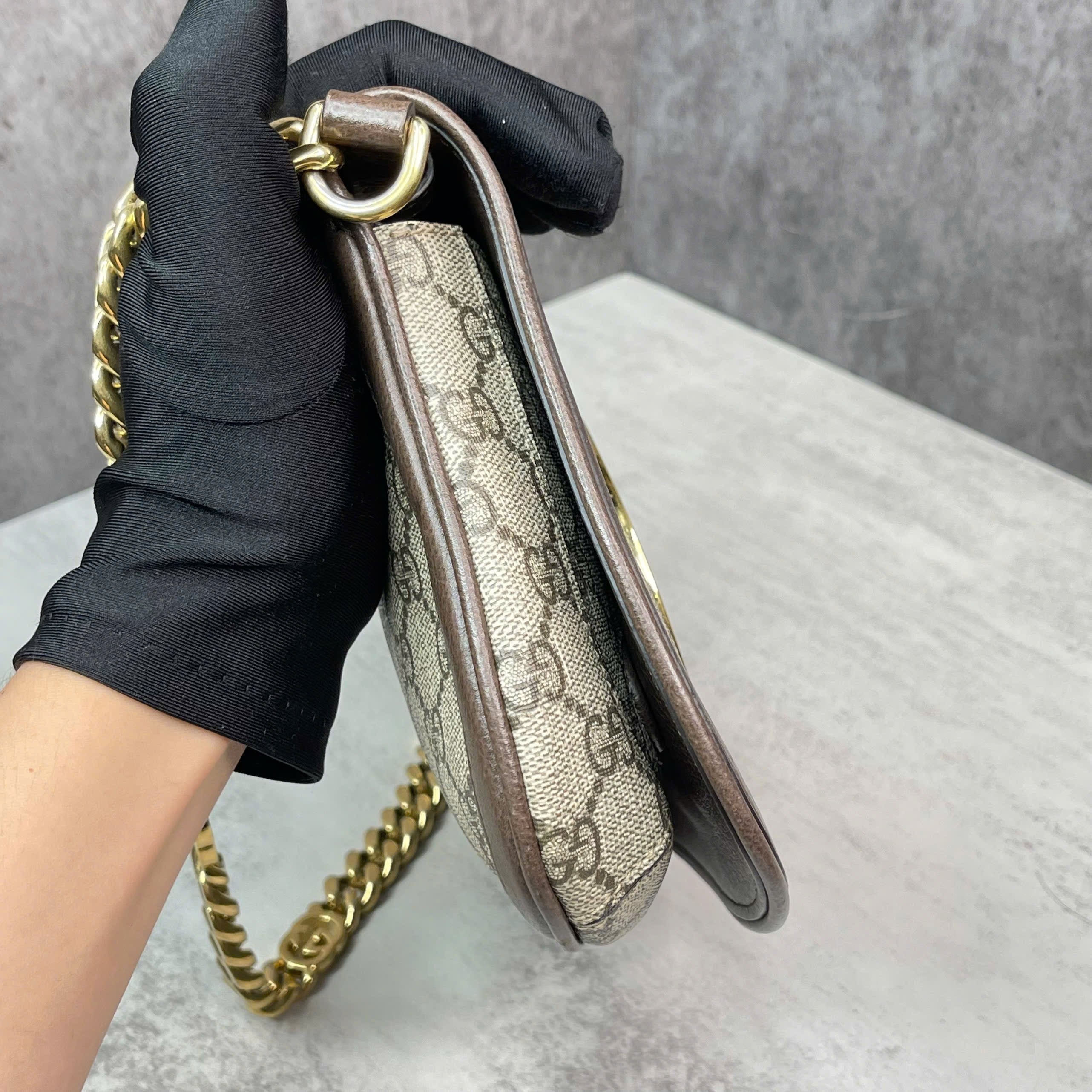 Gucci Blondie GG Supreme phối da nâu