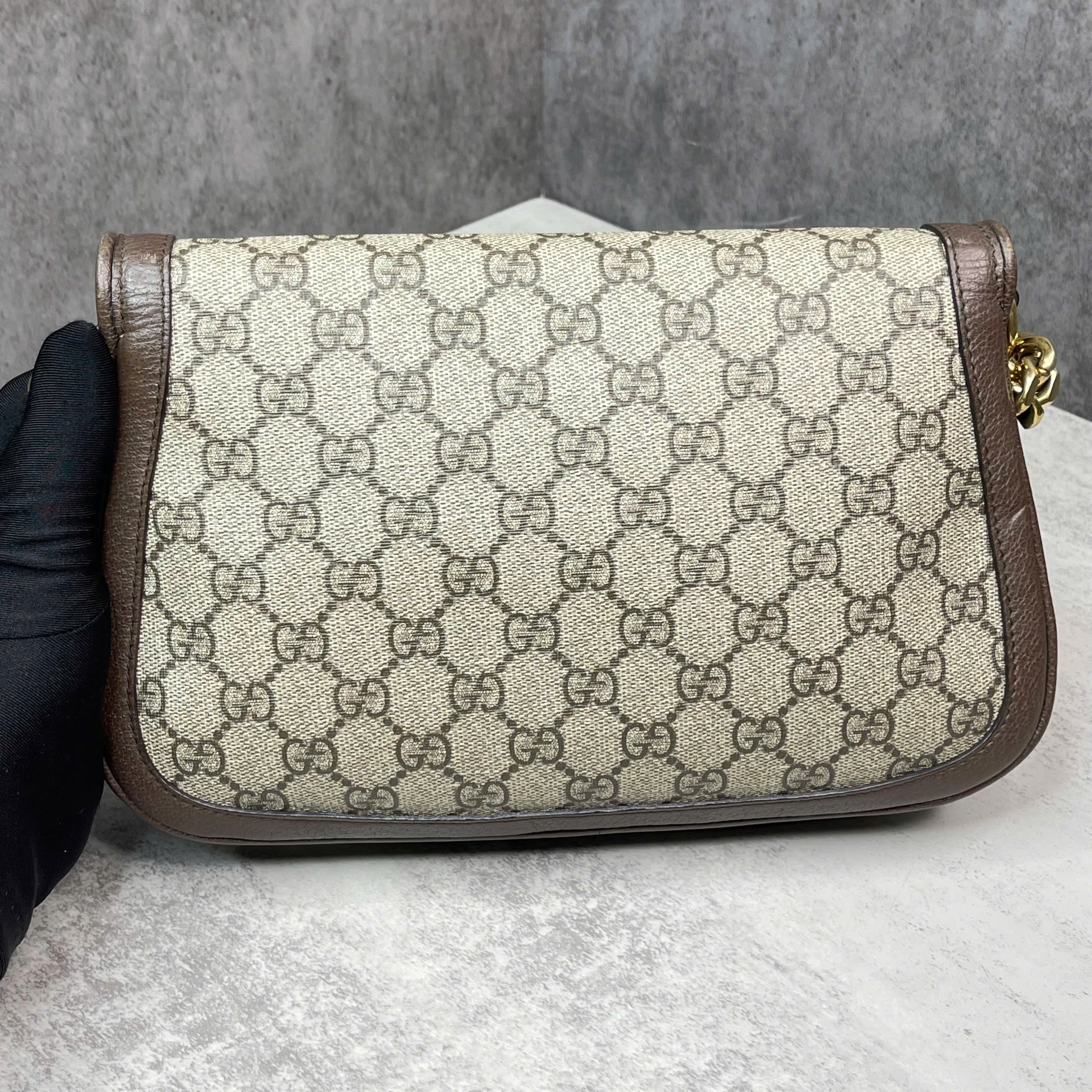 Gucci Blondie GG Supreme phối da nâu