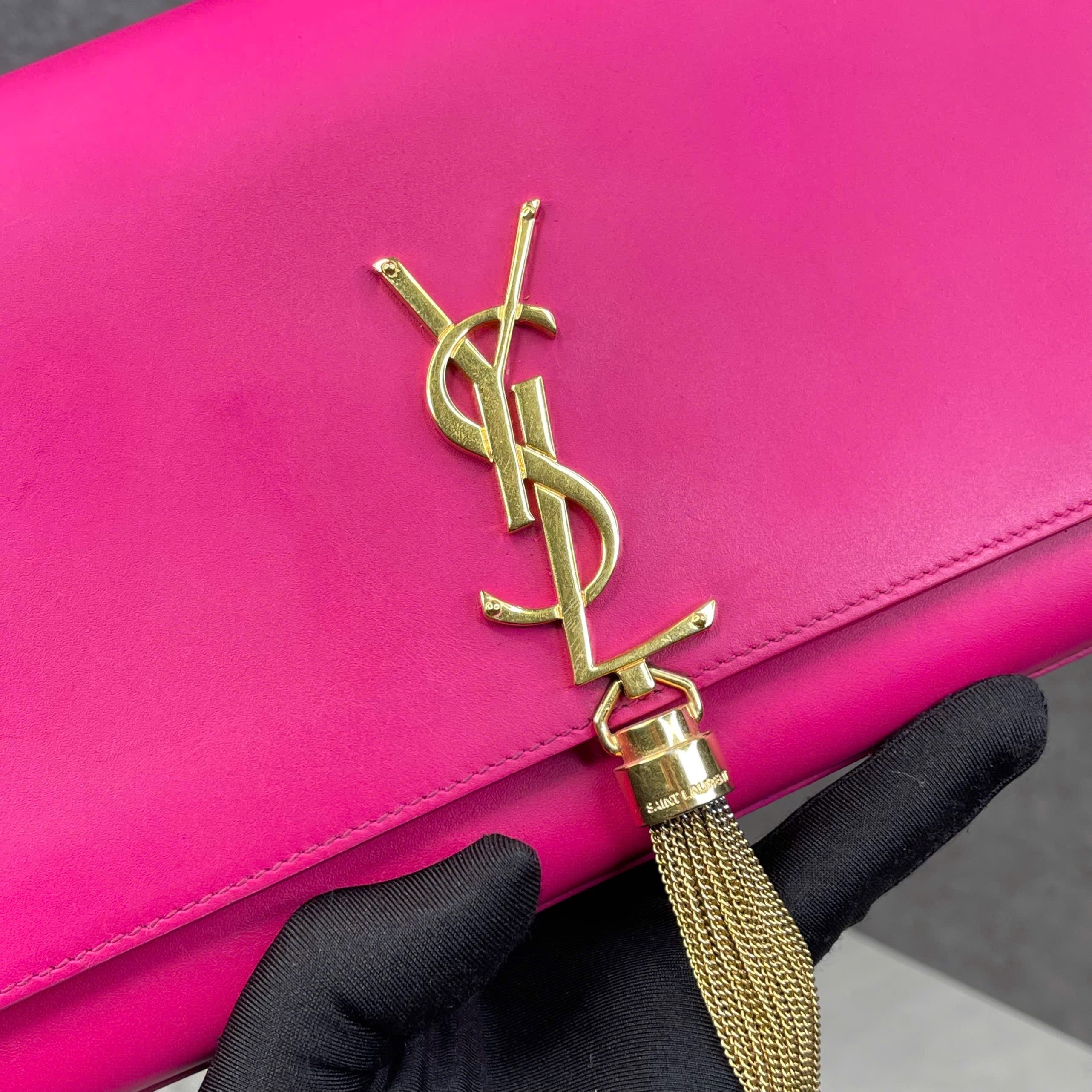 Saint Laurent YSL Kate Tassel Chain Bag – Pink