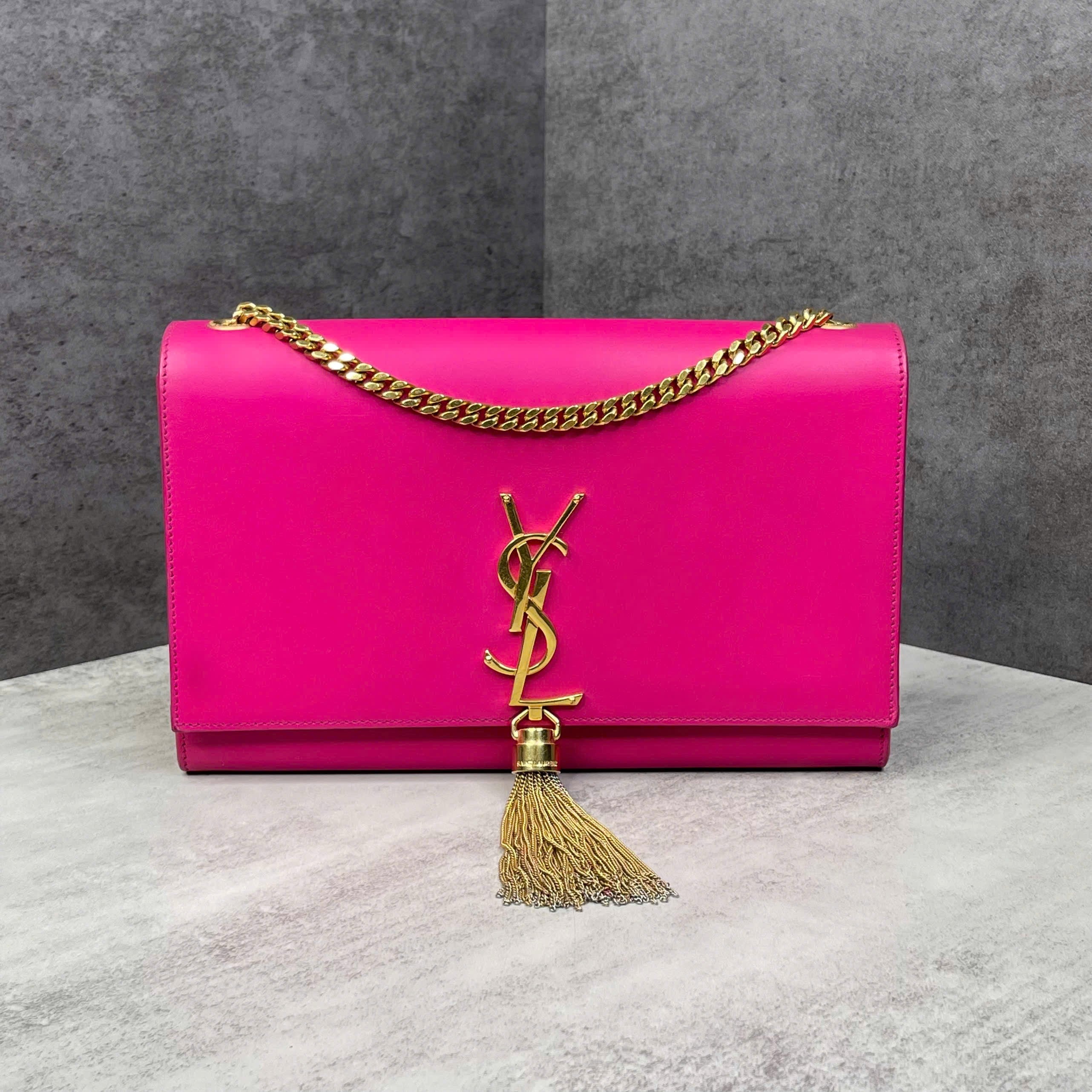 Saint Laurent YSL Kate Tassel Chain Bag – Pink