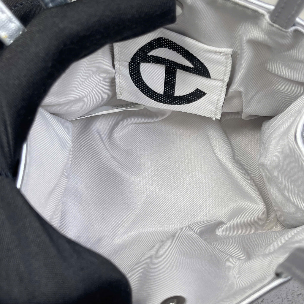 Telfar Shopping Bag mini màu bạc