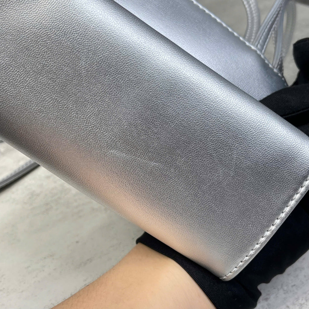 Telfar Shopping Bag mini màu bạc