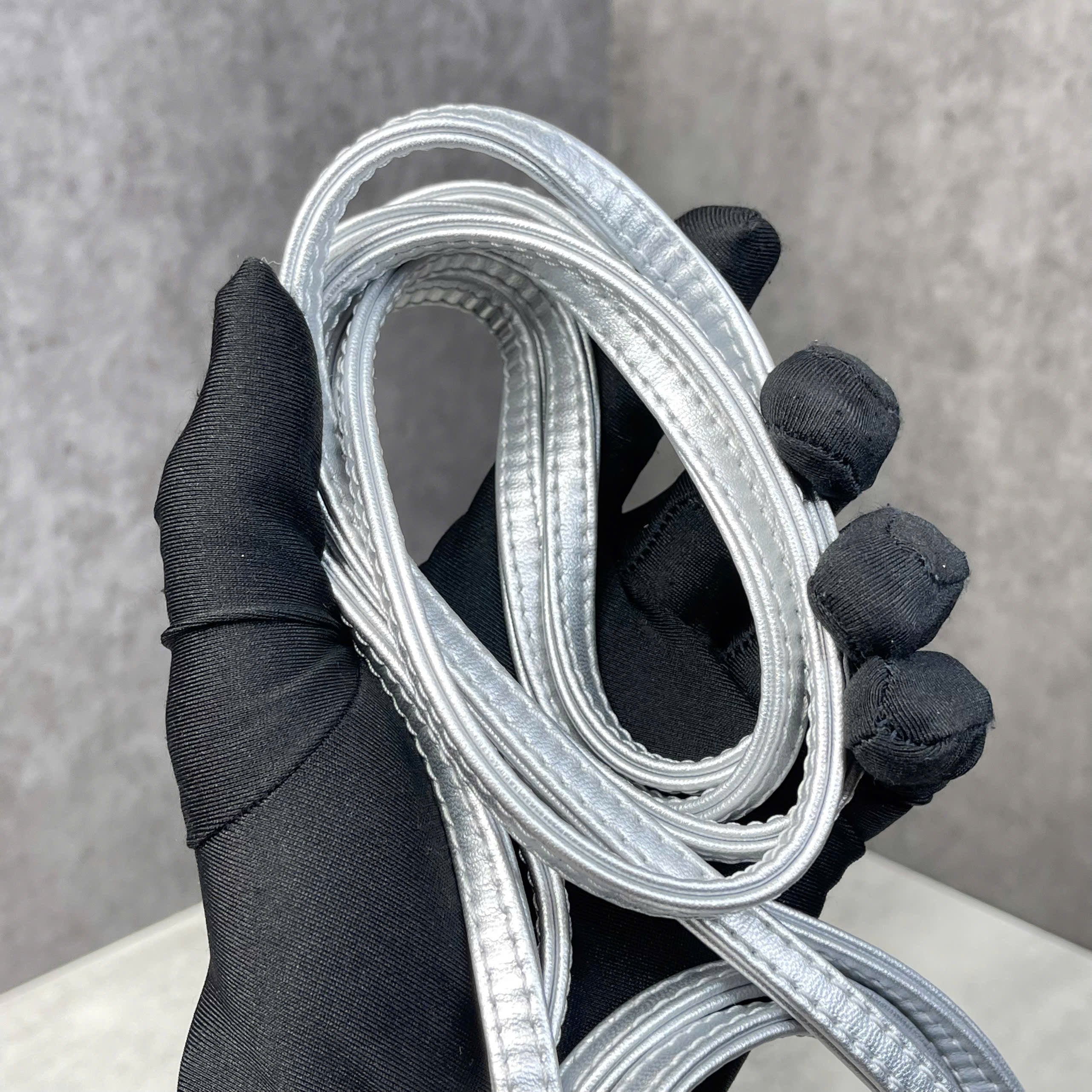 Telfar Shopping Bag mini màu bạc