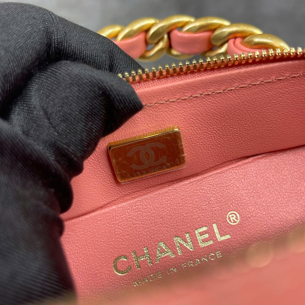 Chanel Vanity Case Quilted Coral