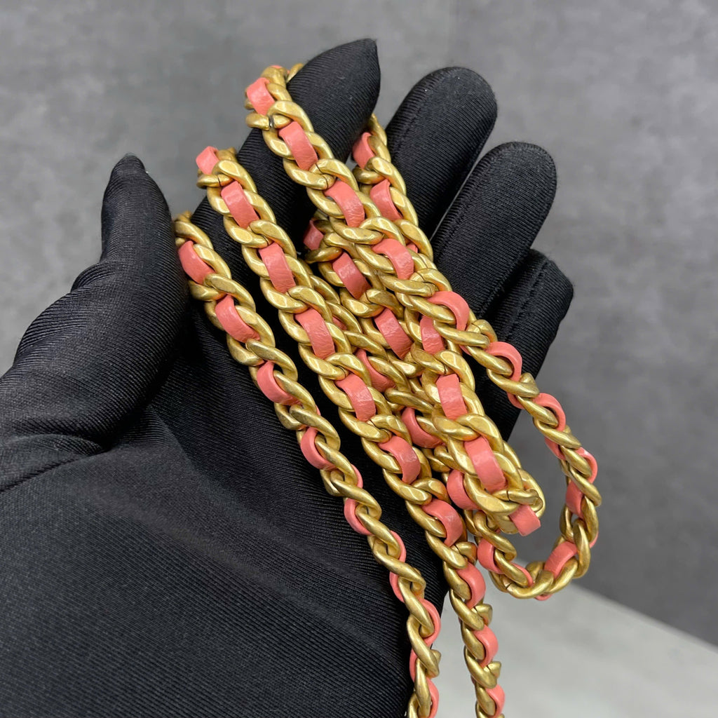 Chanel Vanity Case Quilted Coral