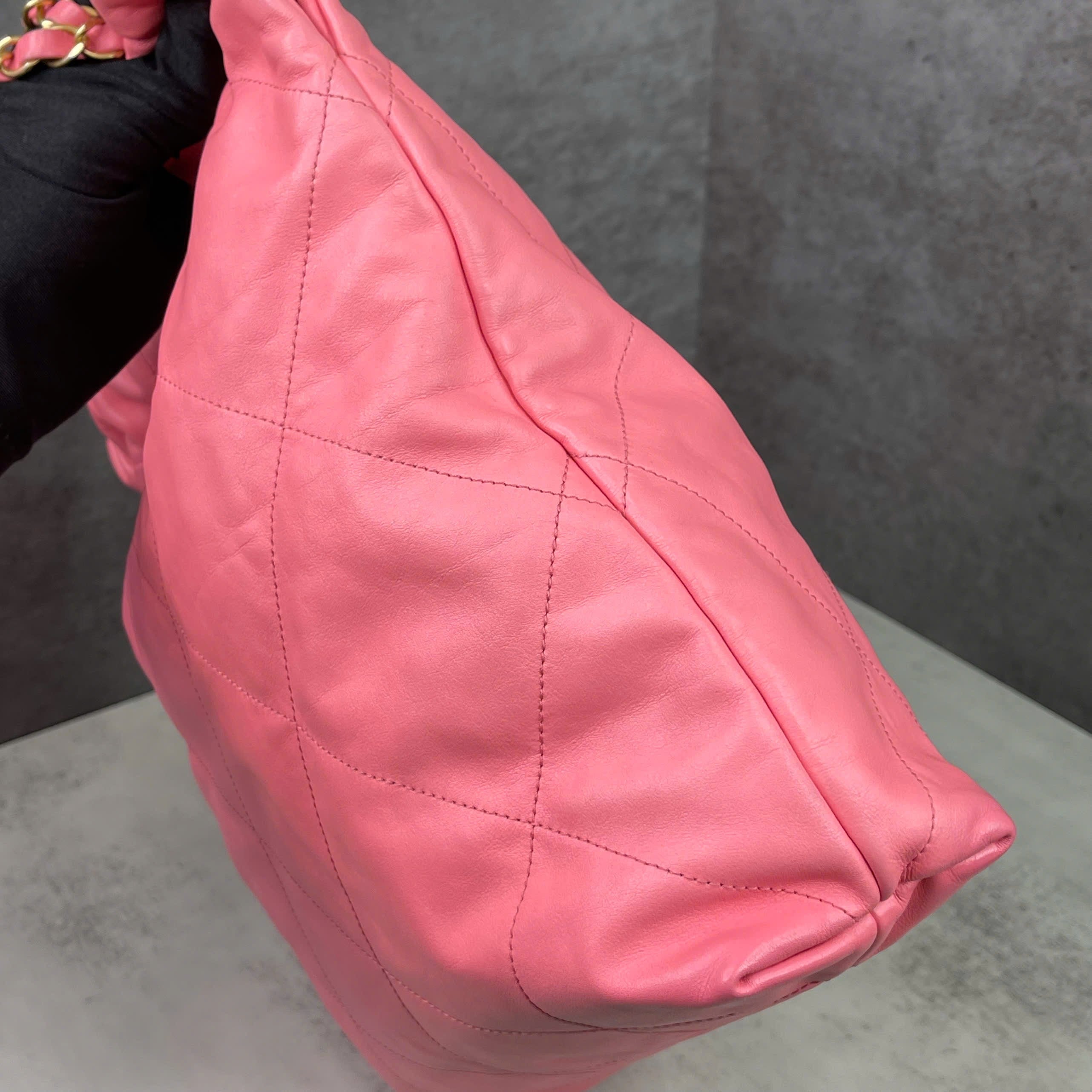 Chanel Hobo Bag Pink Code Chip