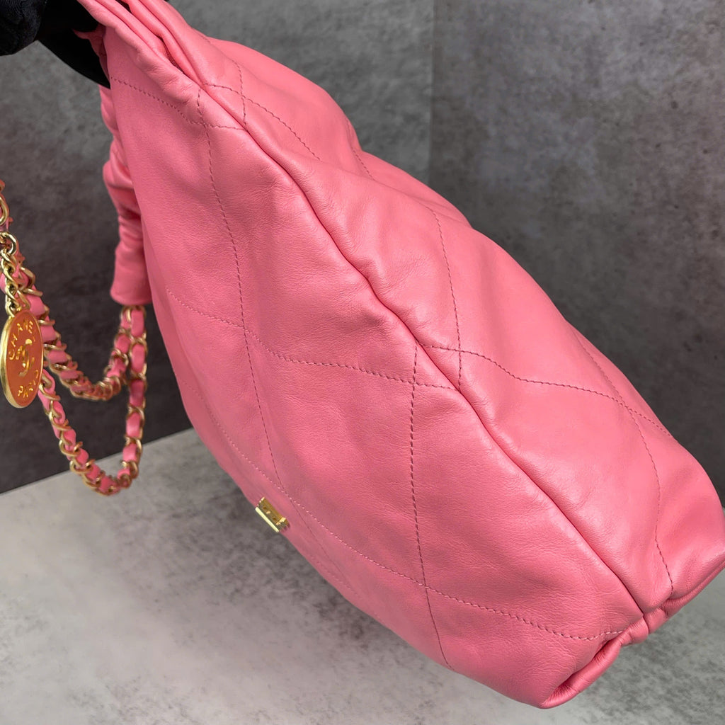 Chanel Hobo Bag Pink Code Chip