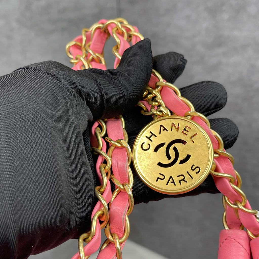 Chanel Hobo Bag Pink Code Chip