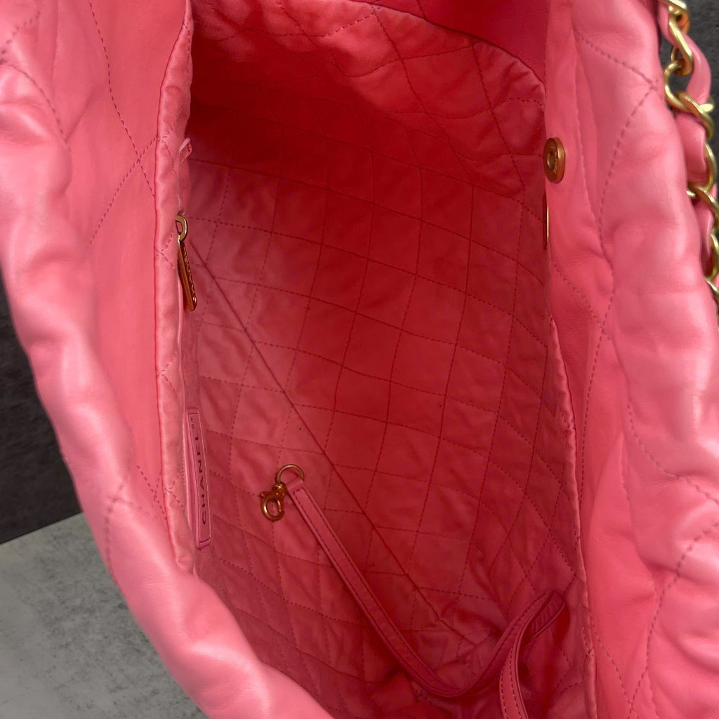 Chanel Hobo Bag Pink Code Chip