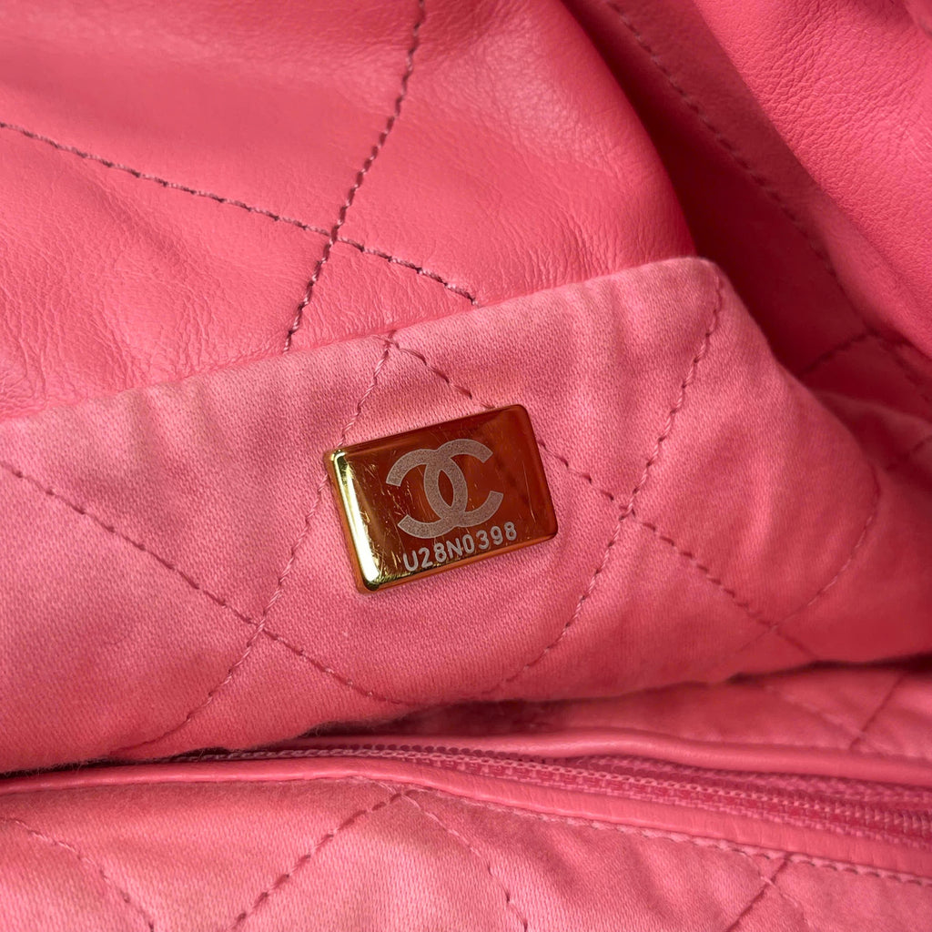 Chanel Hobo Bag Pink Code Chip