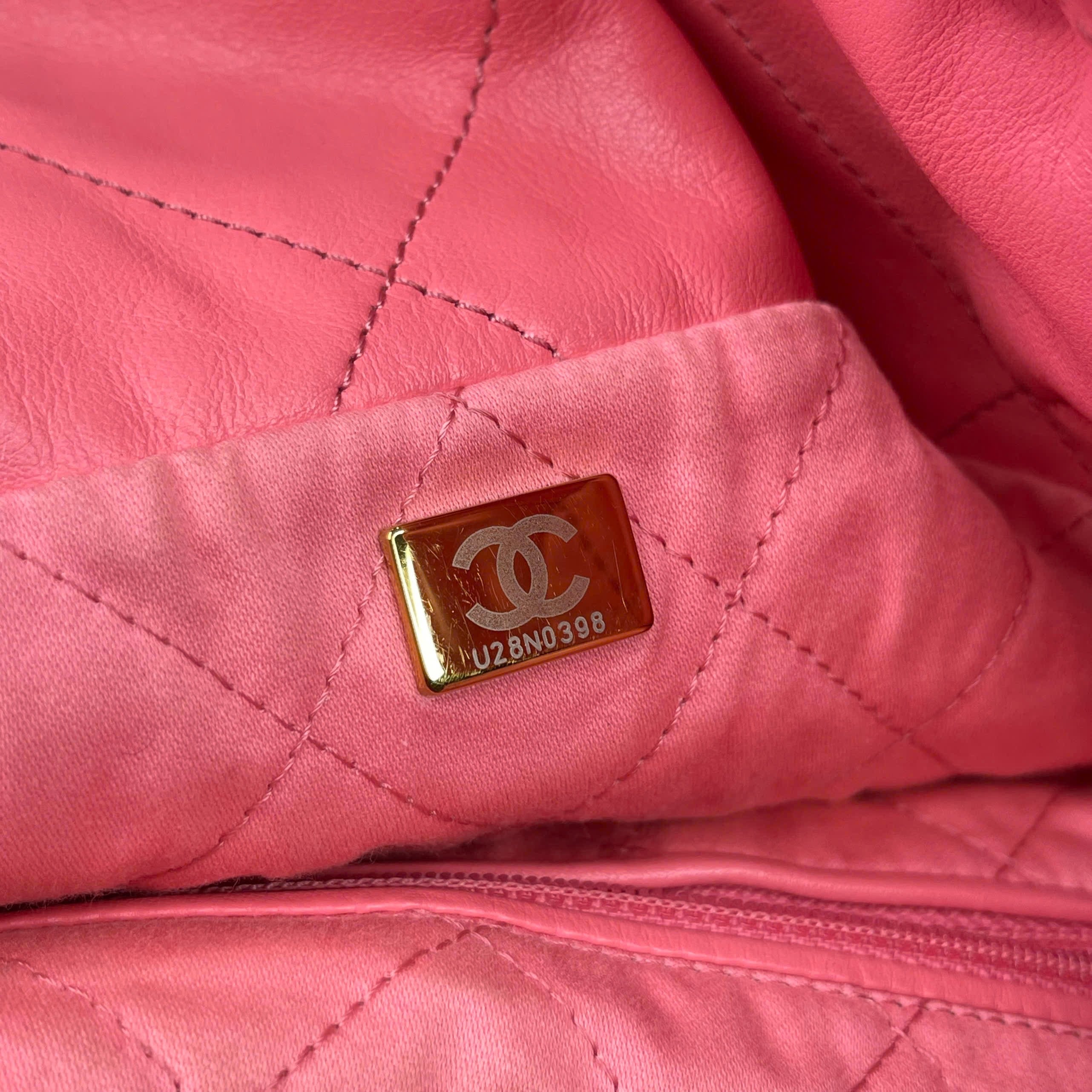 Chanel Hobo Bag Pink Code Chip
