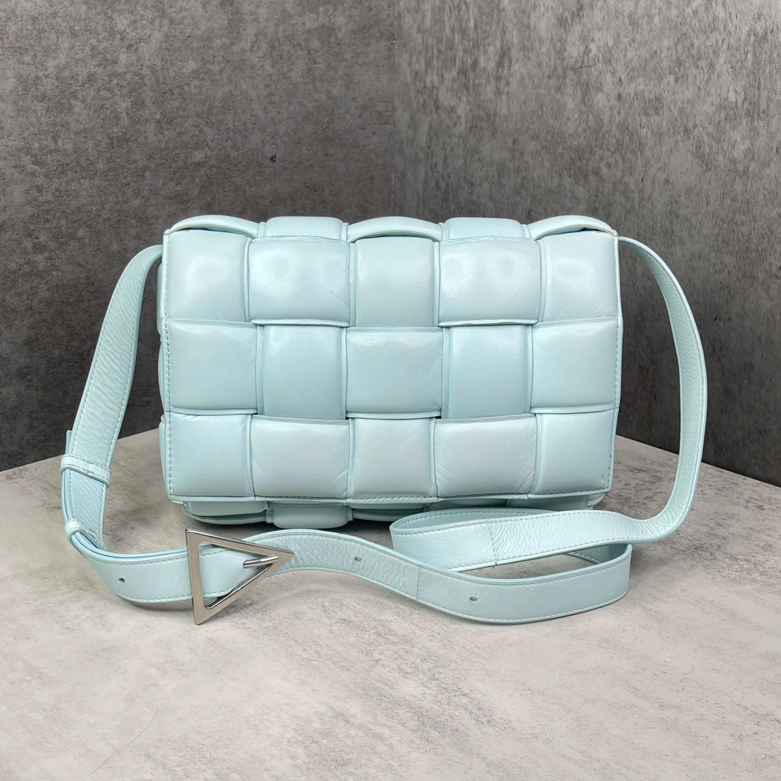 Bottega Veneta Cassette Padded Light Blue