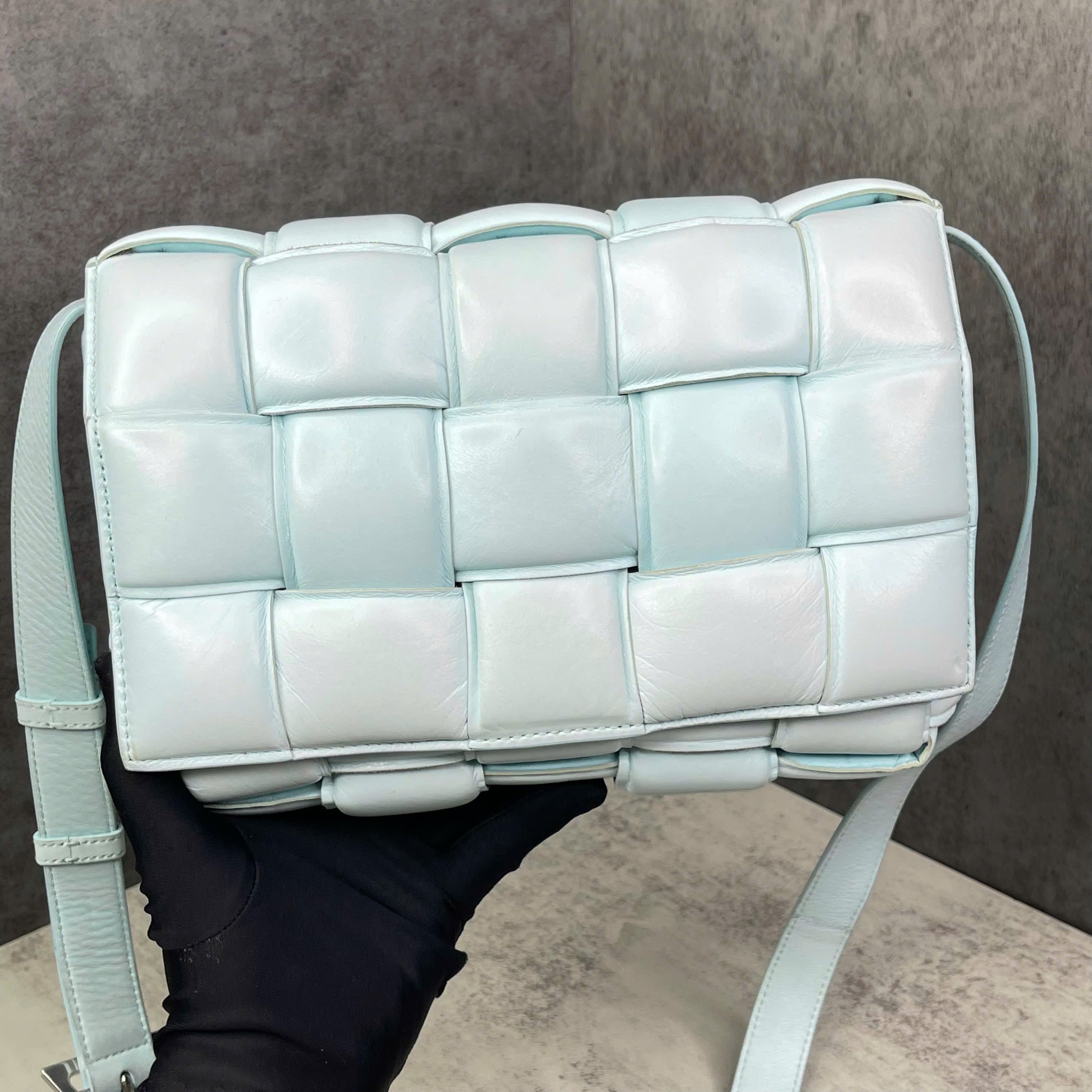 Bottega Veneta Cassette Padded Light Blue