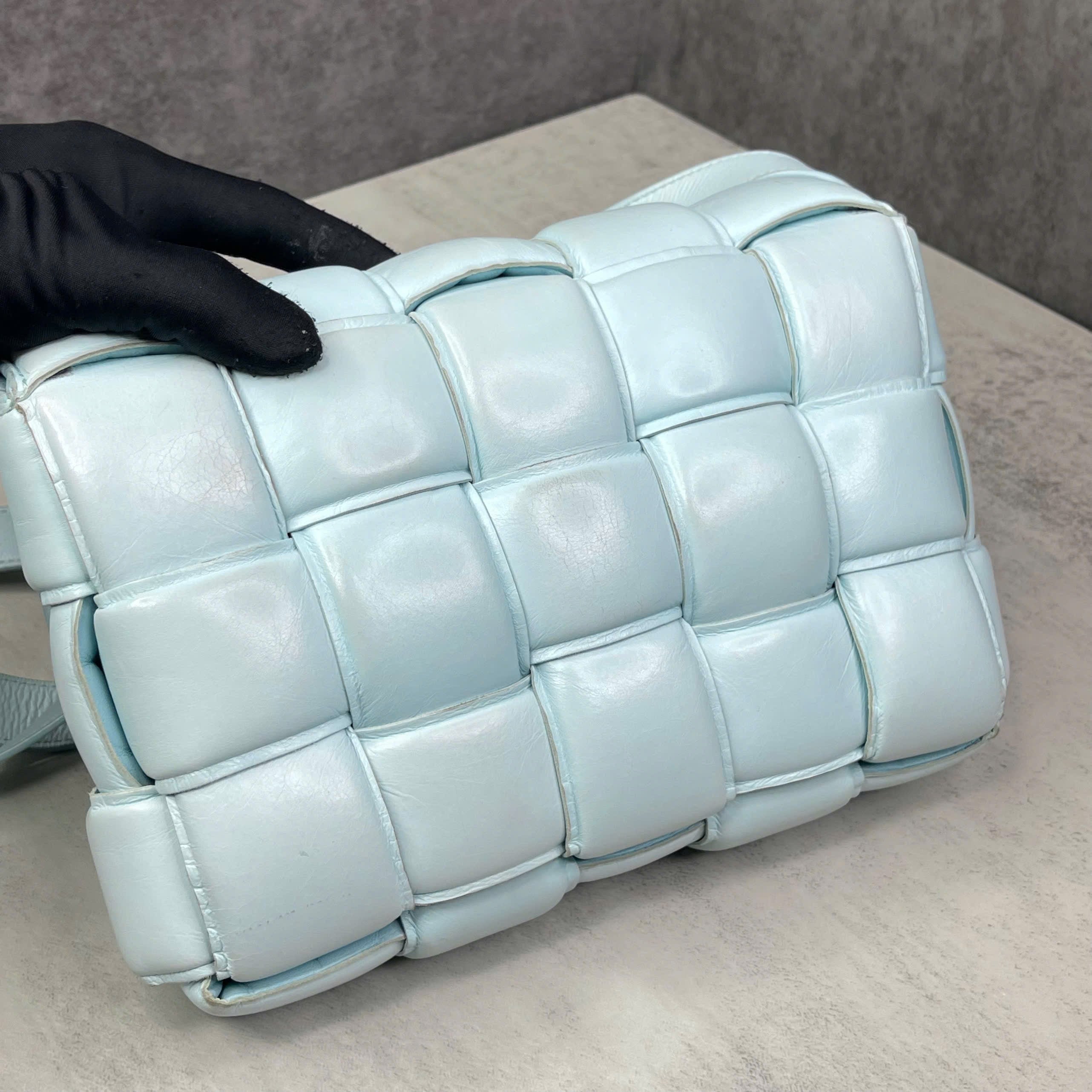 Bottega Veneta Cassette Padded Light Blue