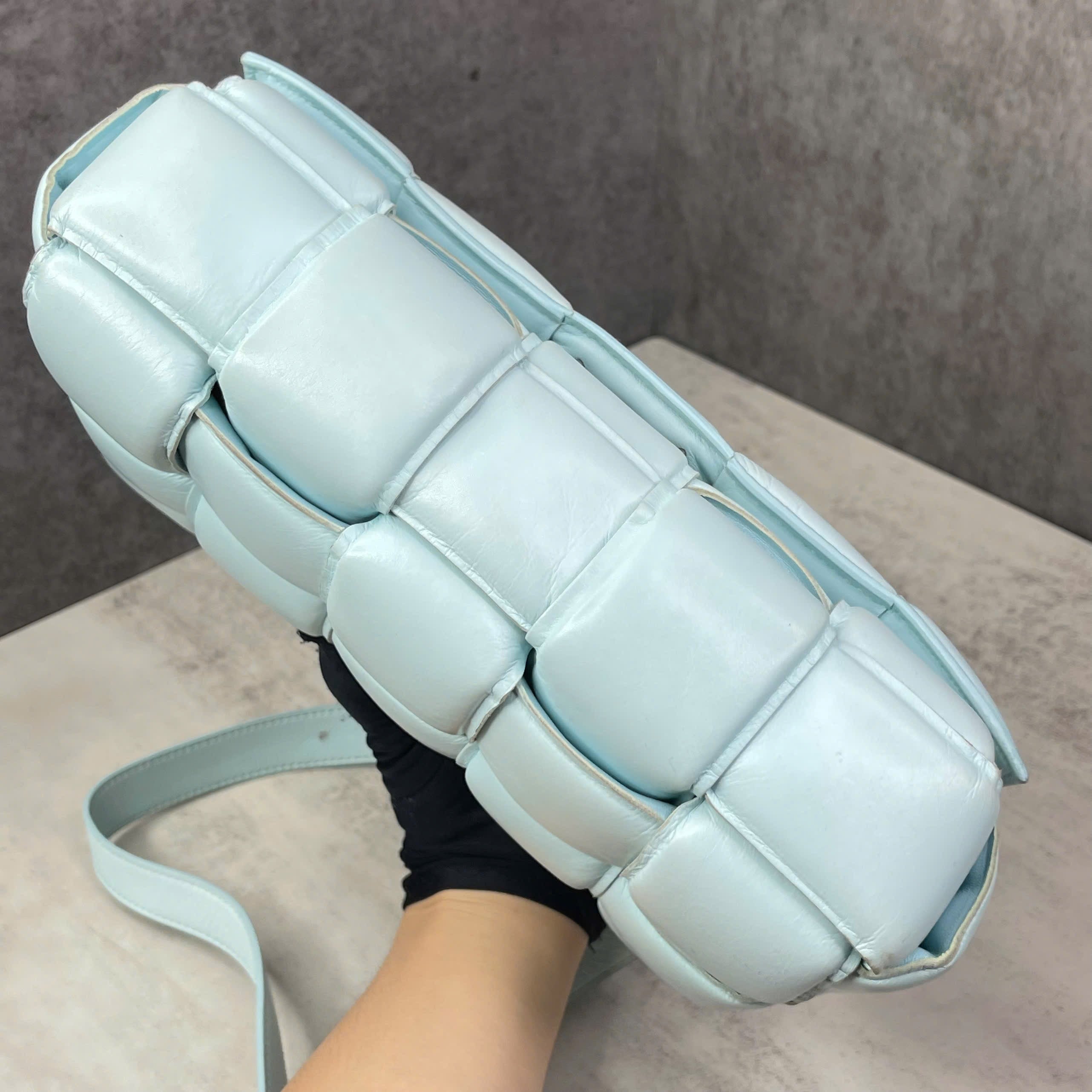 Bottega Veneta Cassette Padded Light Blue