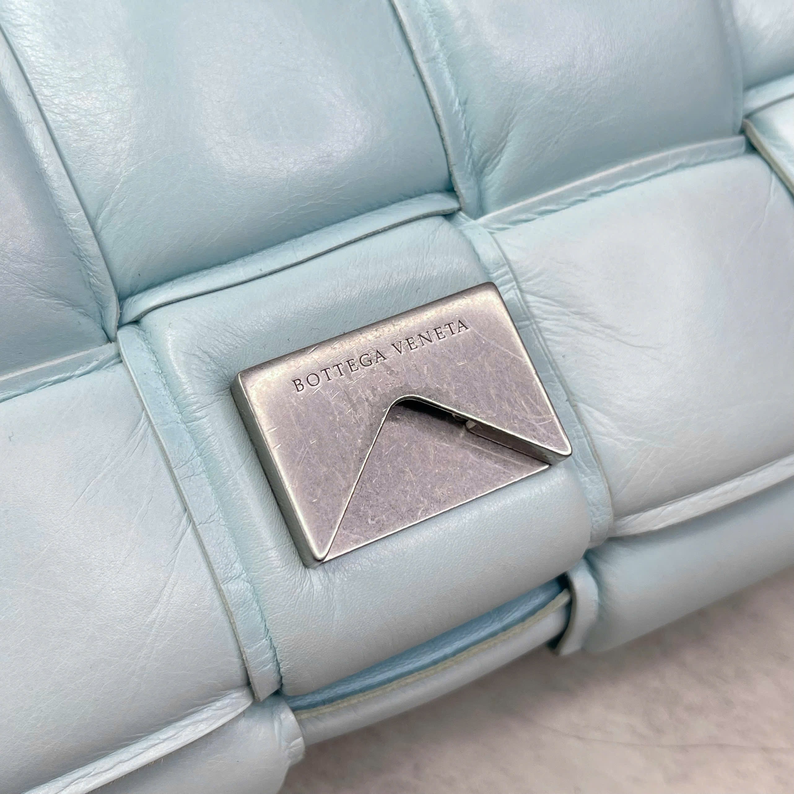 Bottega Veneta Cassette Padded Light Blue