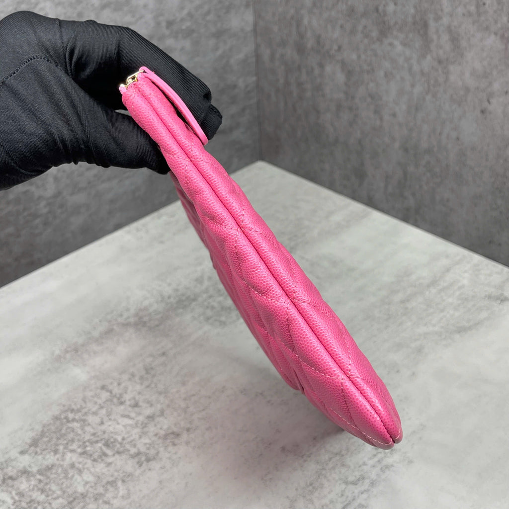 Clutch Chanel Classic Quilted O-Case Pink