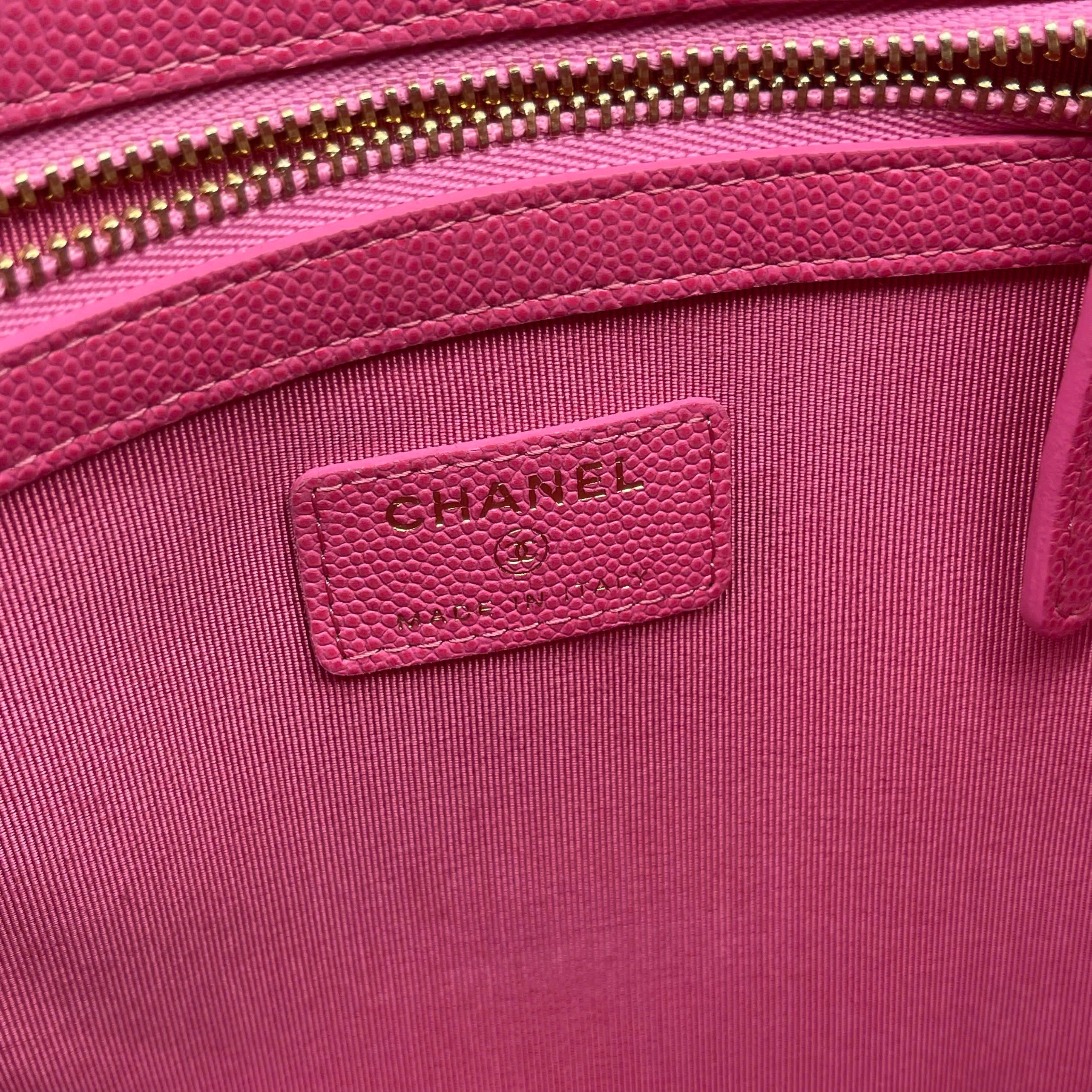 Clutch Chanel Classic Quilted O-Case Pink