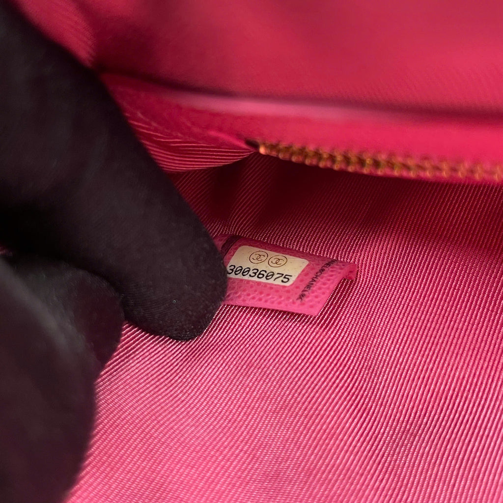 Clutch Chanel Classic Quilted O-Case Pink