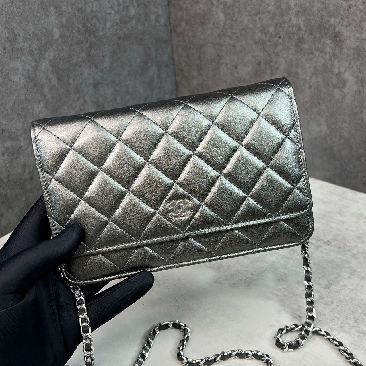 Chanel Wallet On Chain Metallic Code Chip