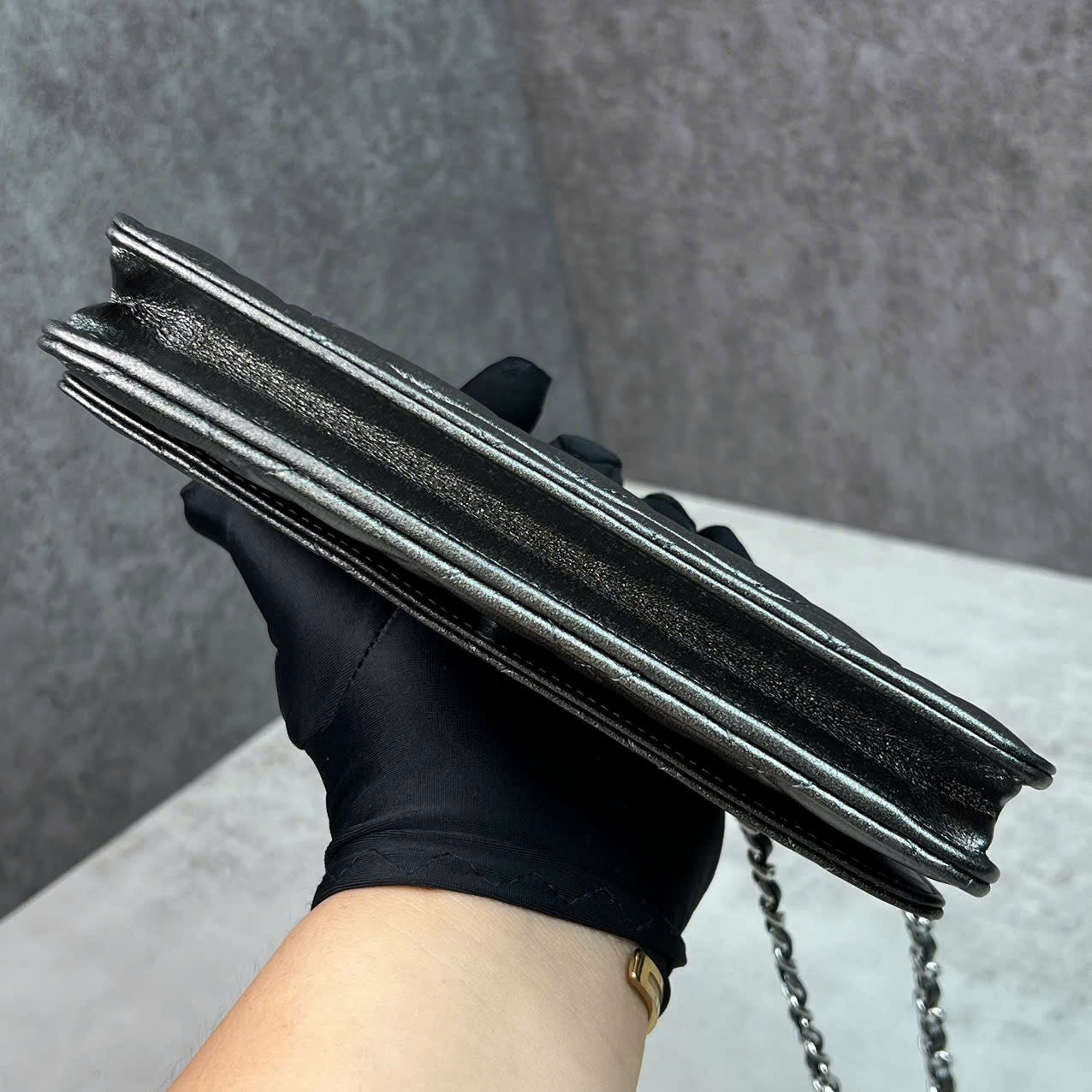 Chanel Wallet On Chain Metallic Code Chip