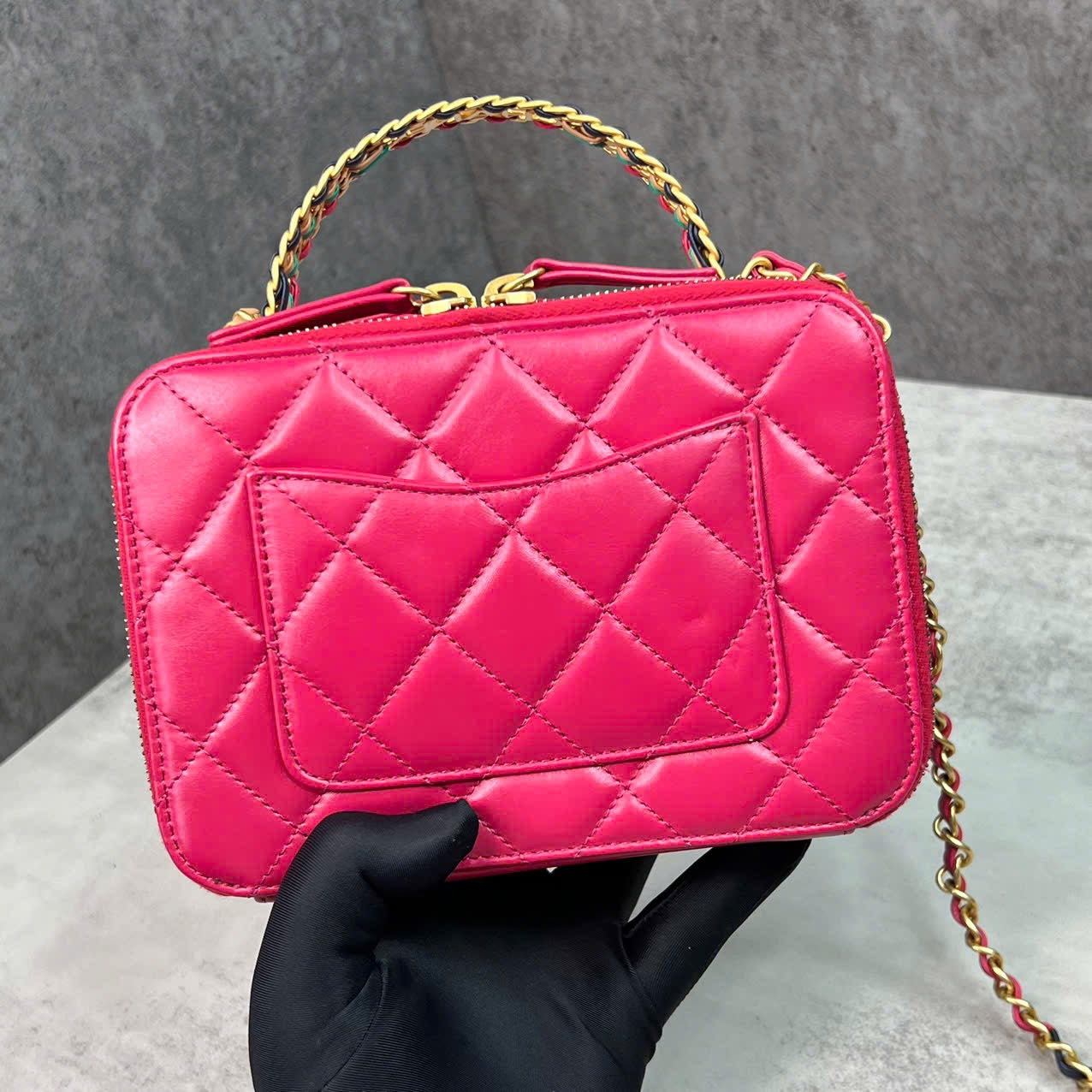 Chanel Vanity Case màu hồng
