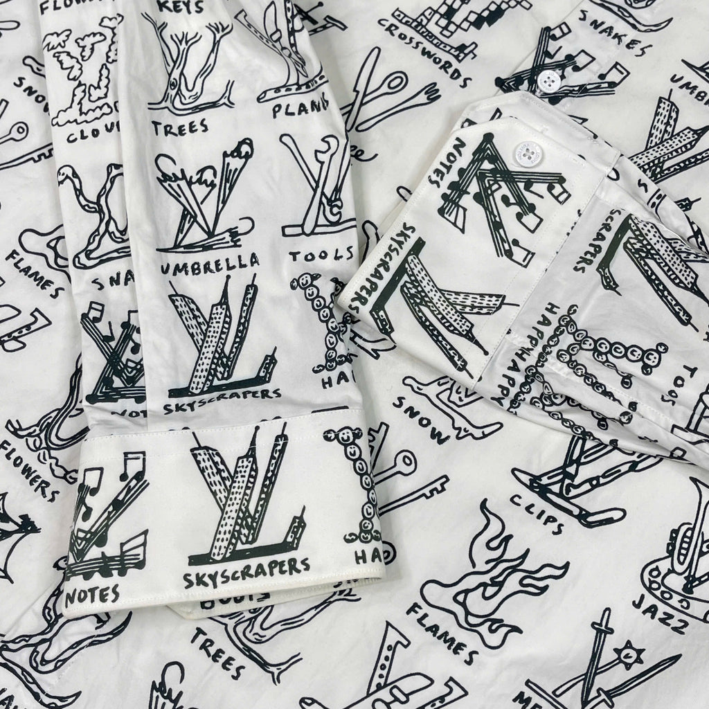 Áo sơ mi Louis Vuitton Monogram Illustration size L
