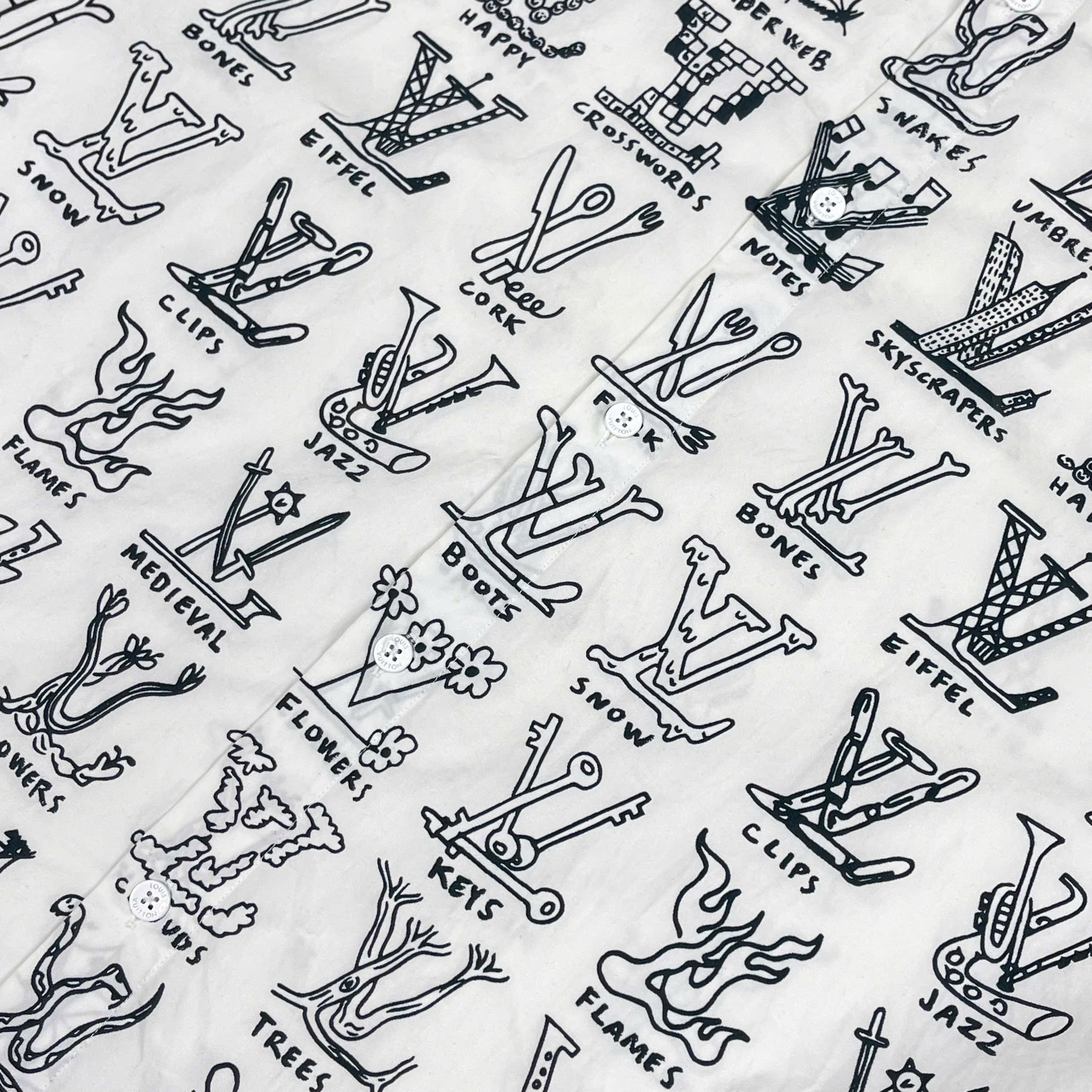 Áo sơ mi Louis Vuitton Monogram Illustration size L