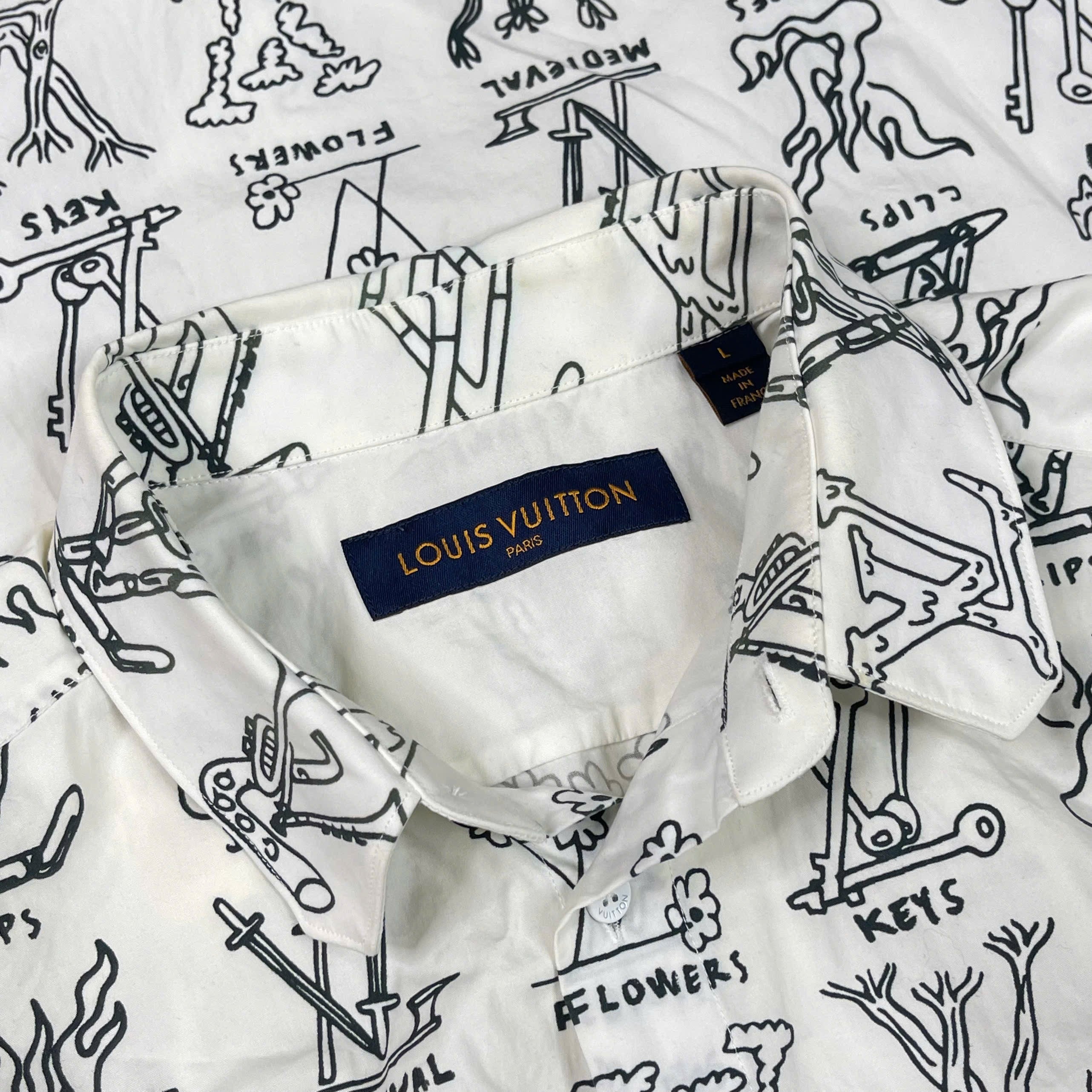 Áo sơ mi Louis Vuitton Monogram Illustration size L