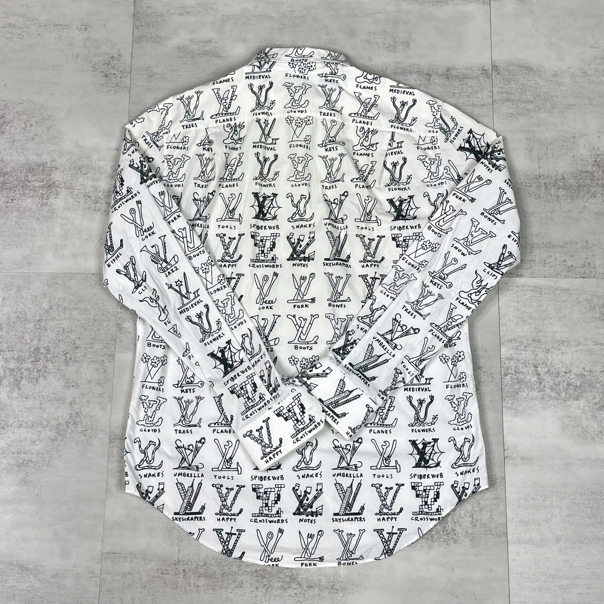 Áo sơ mi Louis Vuitton Monogram Illustration size L