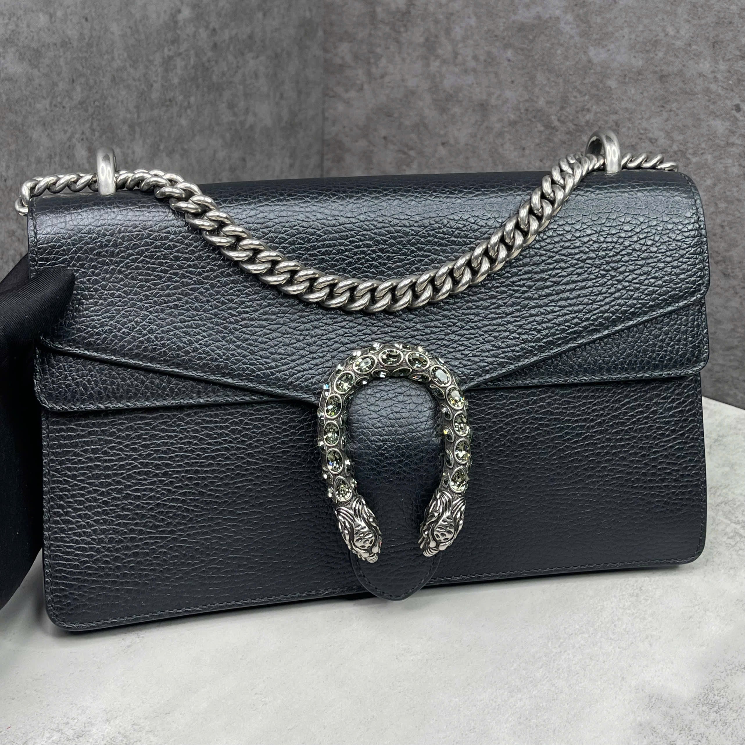 Gucci Dionysus Leather Black size 26