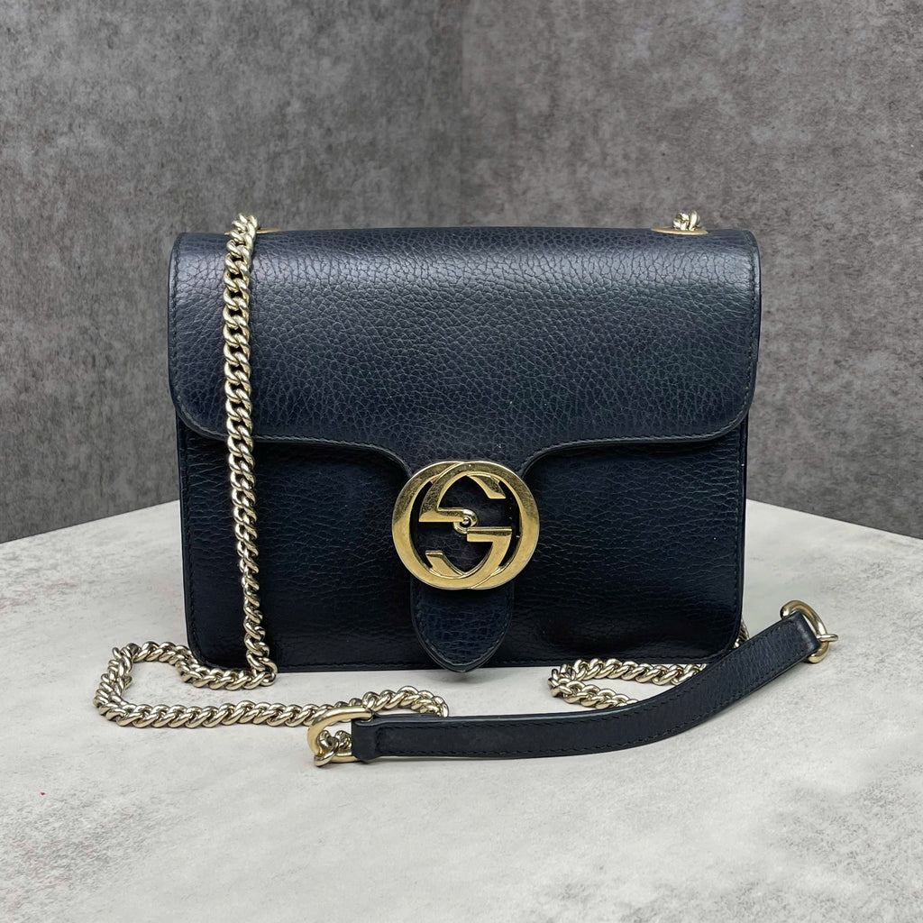 Gucci Interlocking G Leather Black