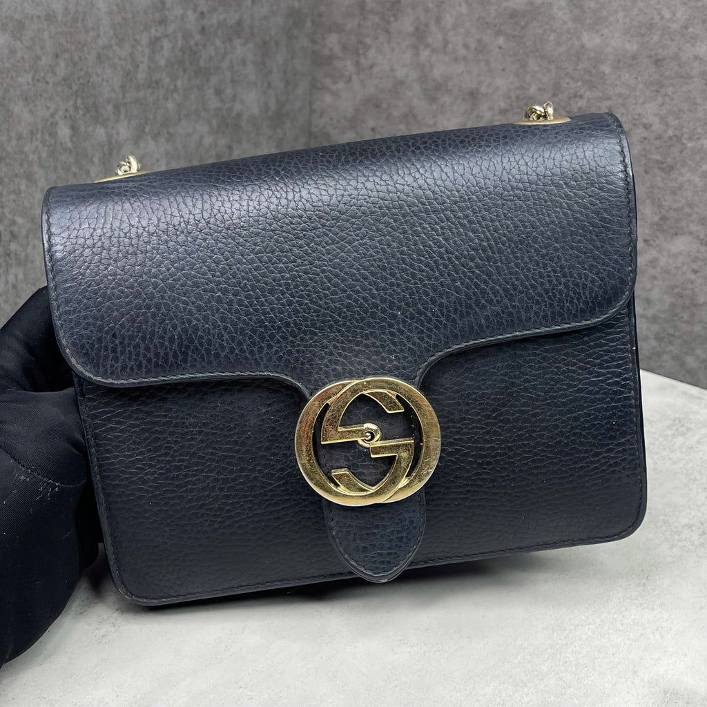 Gucci Interlocking G Leather Black