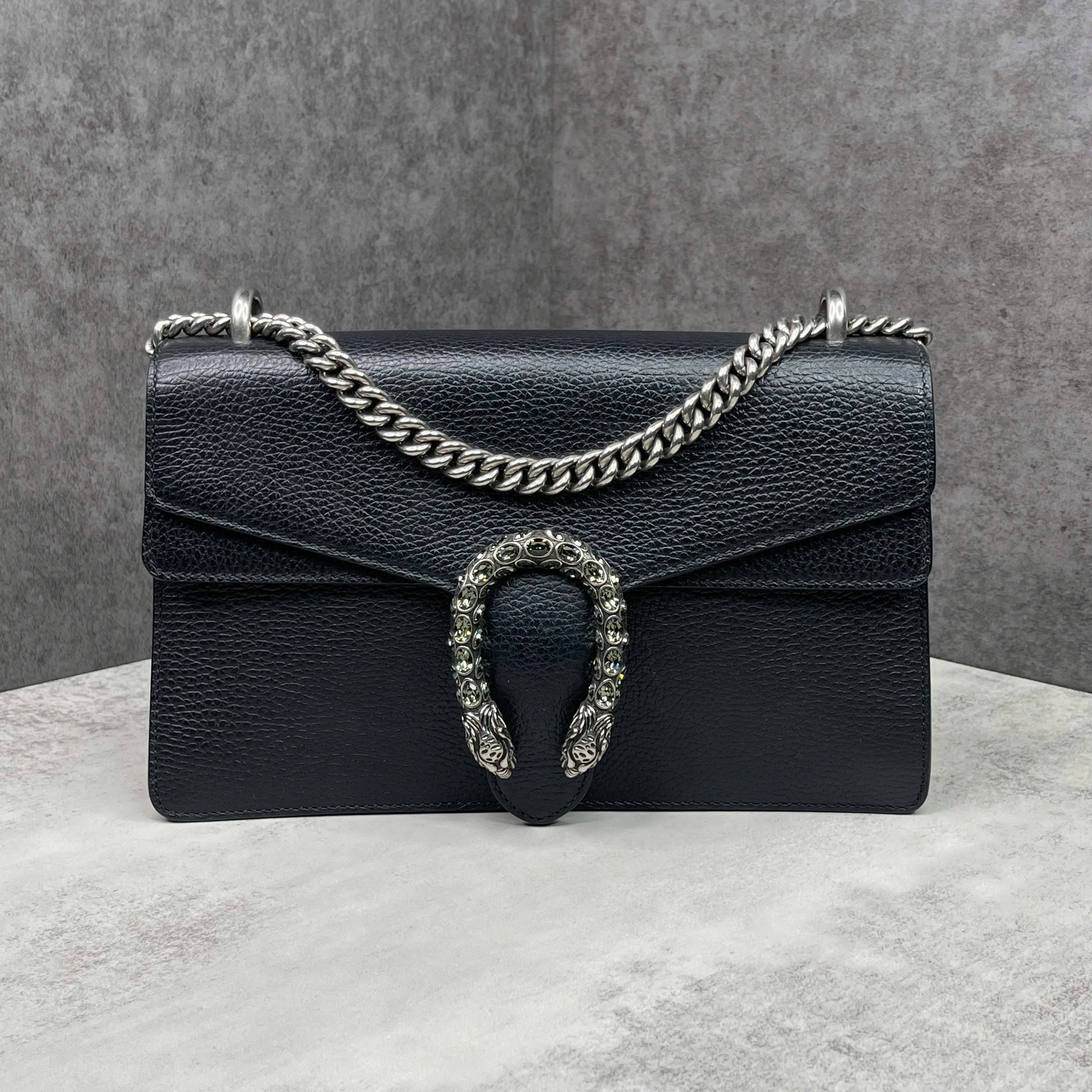 Gucci Dionysus Leather Black size 26