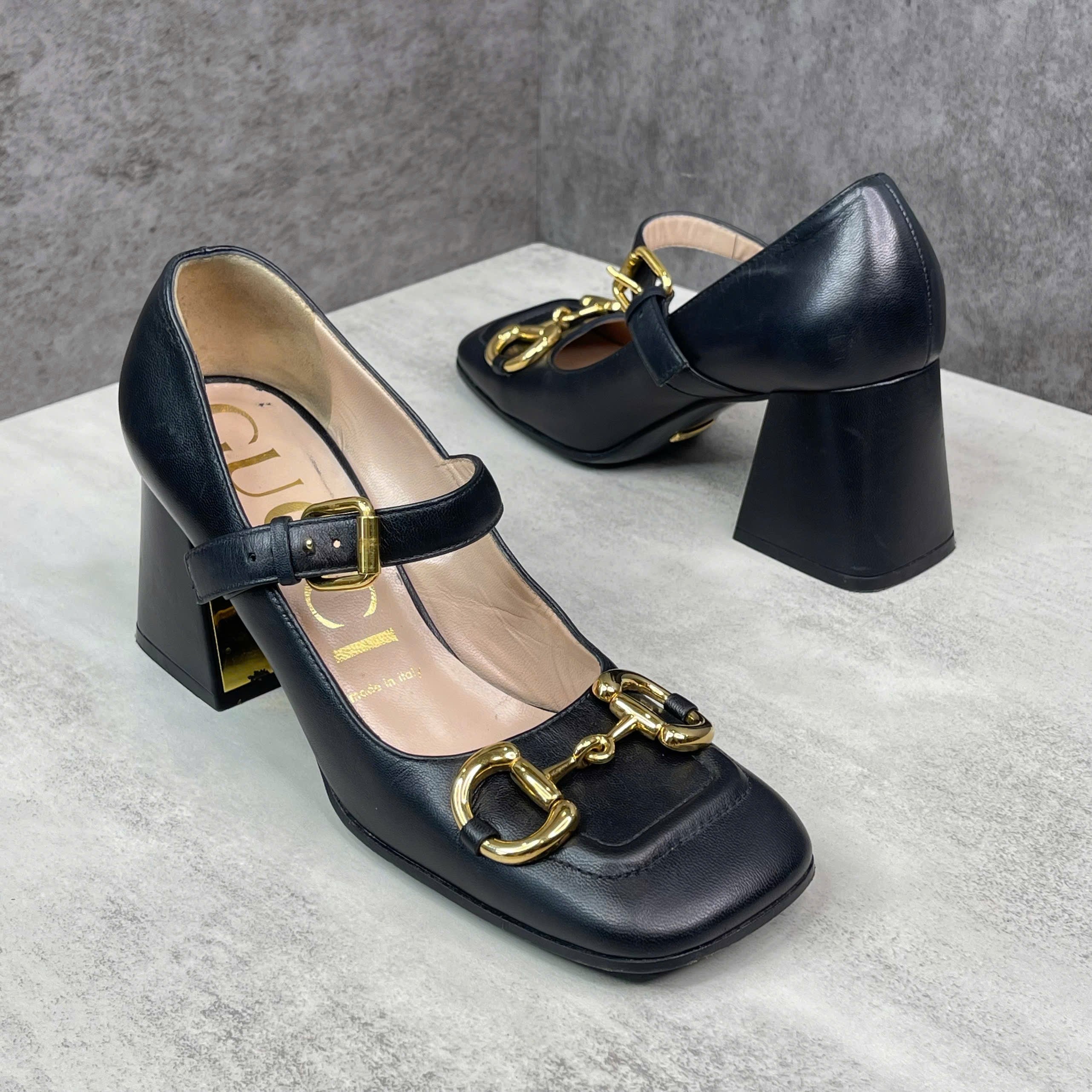 Gucci giày cao gót đen size 36
