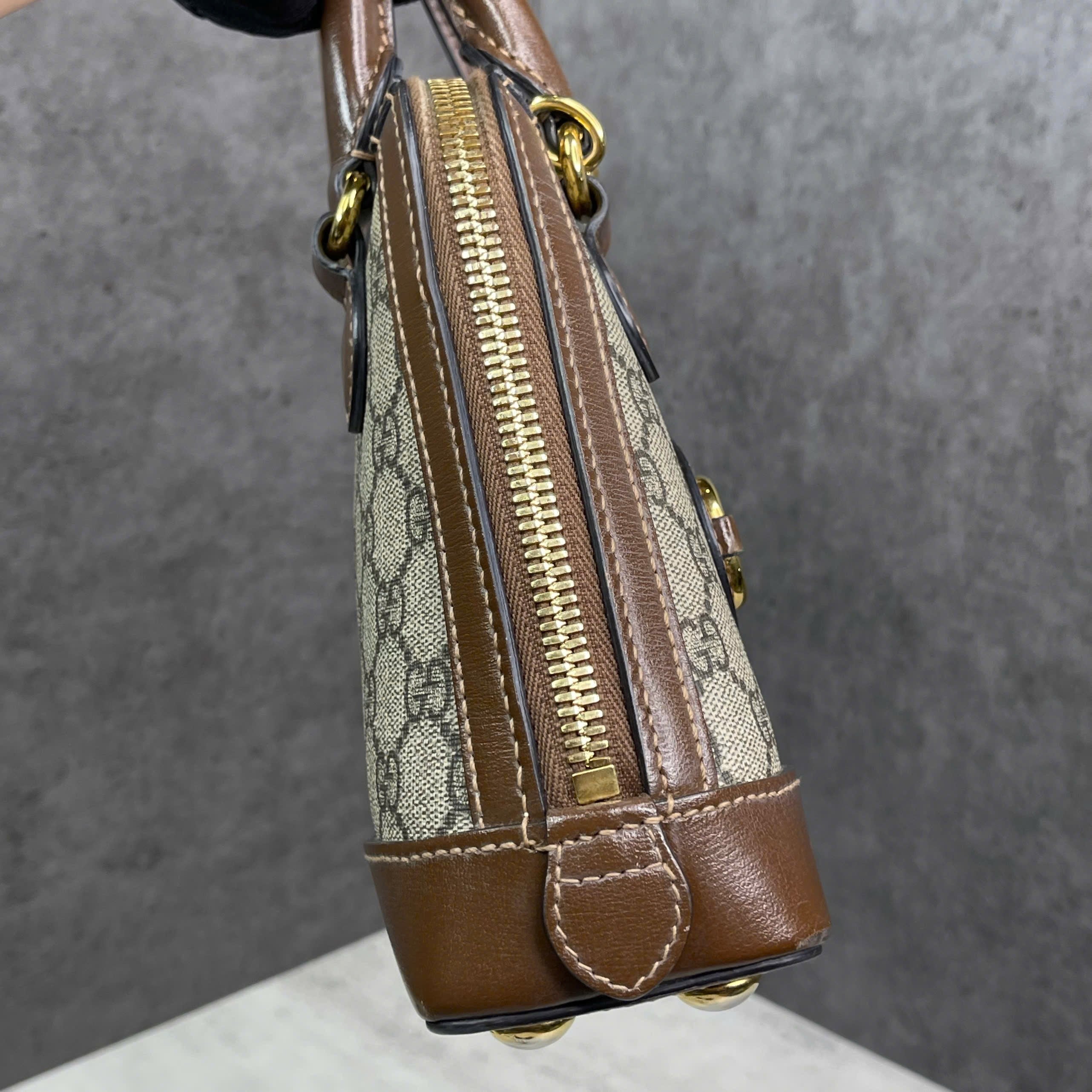 Gucci Horsebit 1955 Mini GG Supreme Top Handle