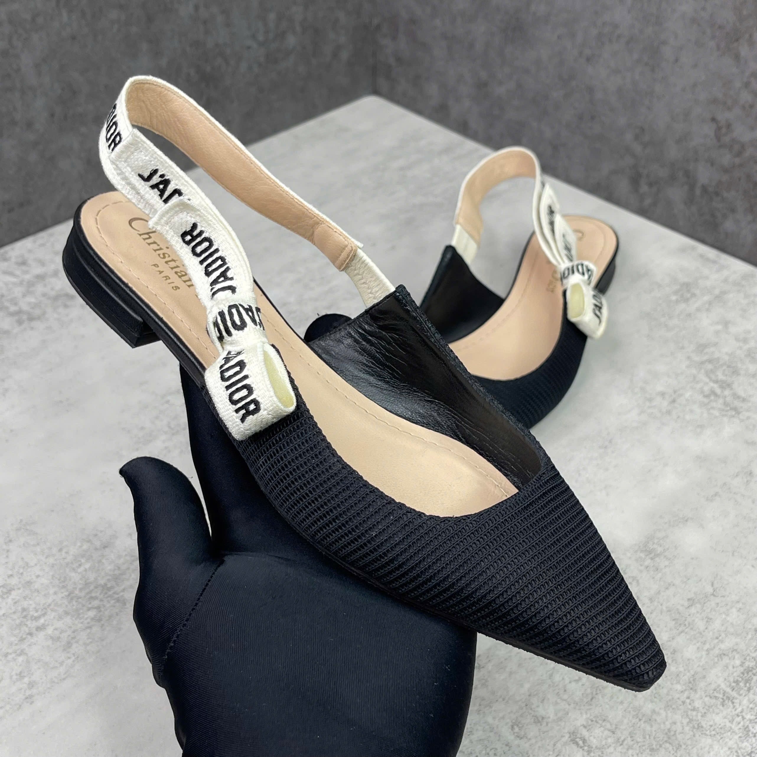 Giày Dior J’Adior slingback đen