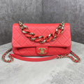 Chanel 19 Flap đỏ coral size Small