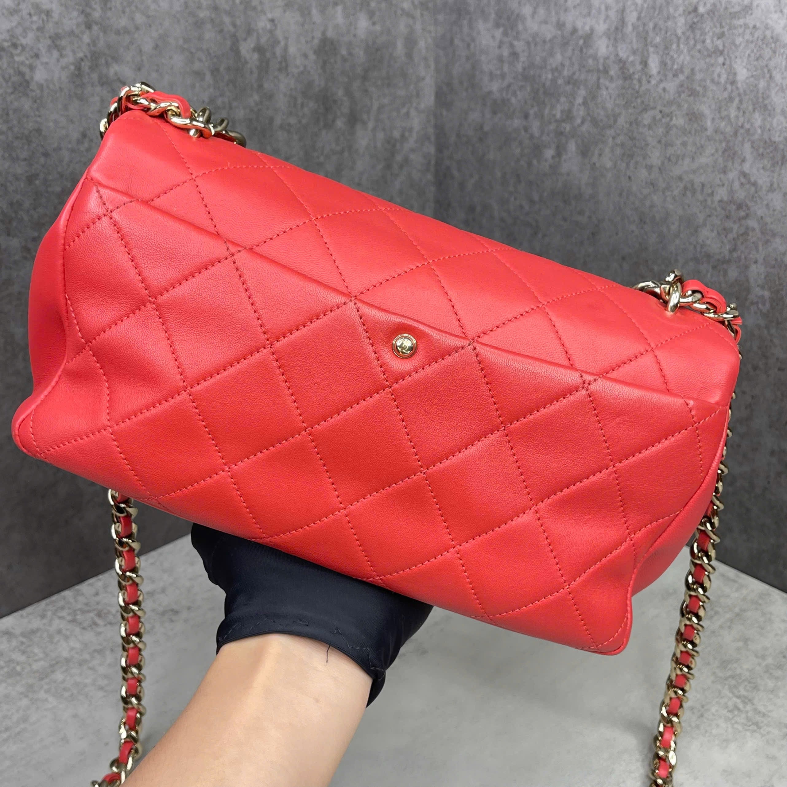 Chanel 19 Flap đỏ coral size Small