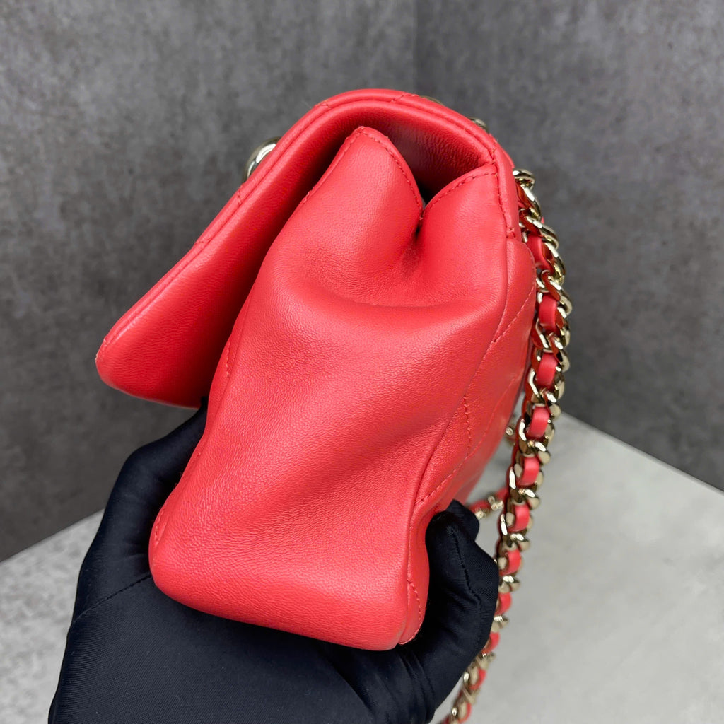 Chanel 19 Flap đỏ coral size Small
