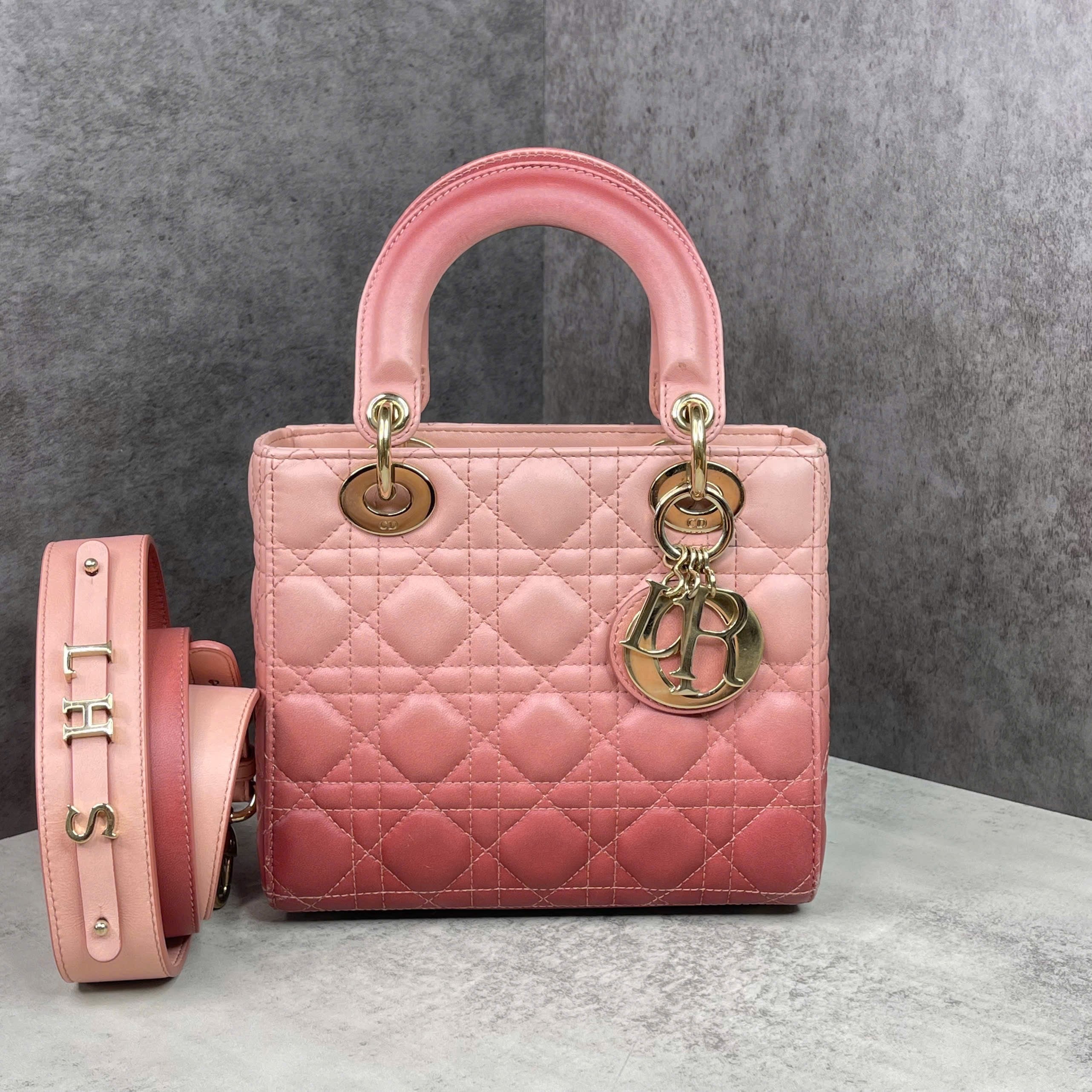 Lady Dior Medium Lambskin Màu Hồng Ombre