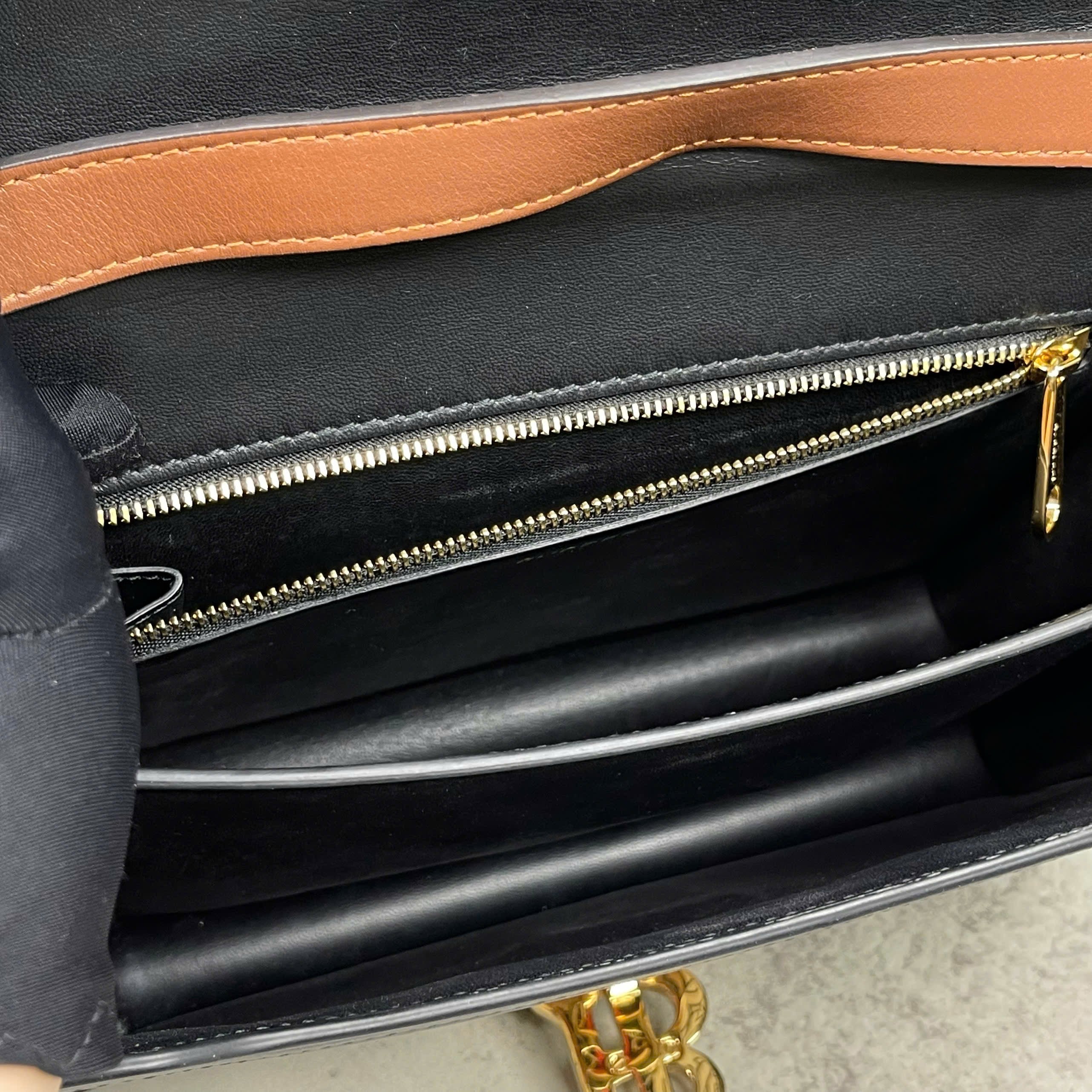 Burberry TB Monogram Stripe Shoulder Bag Màu Brown