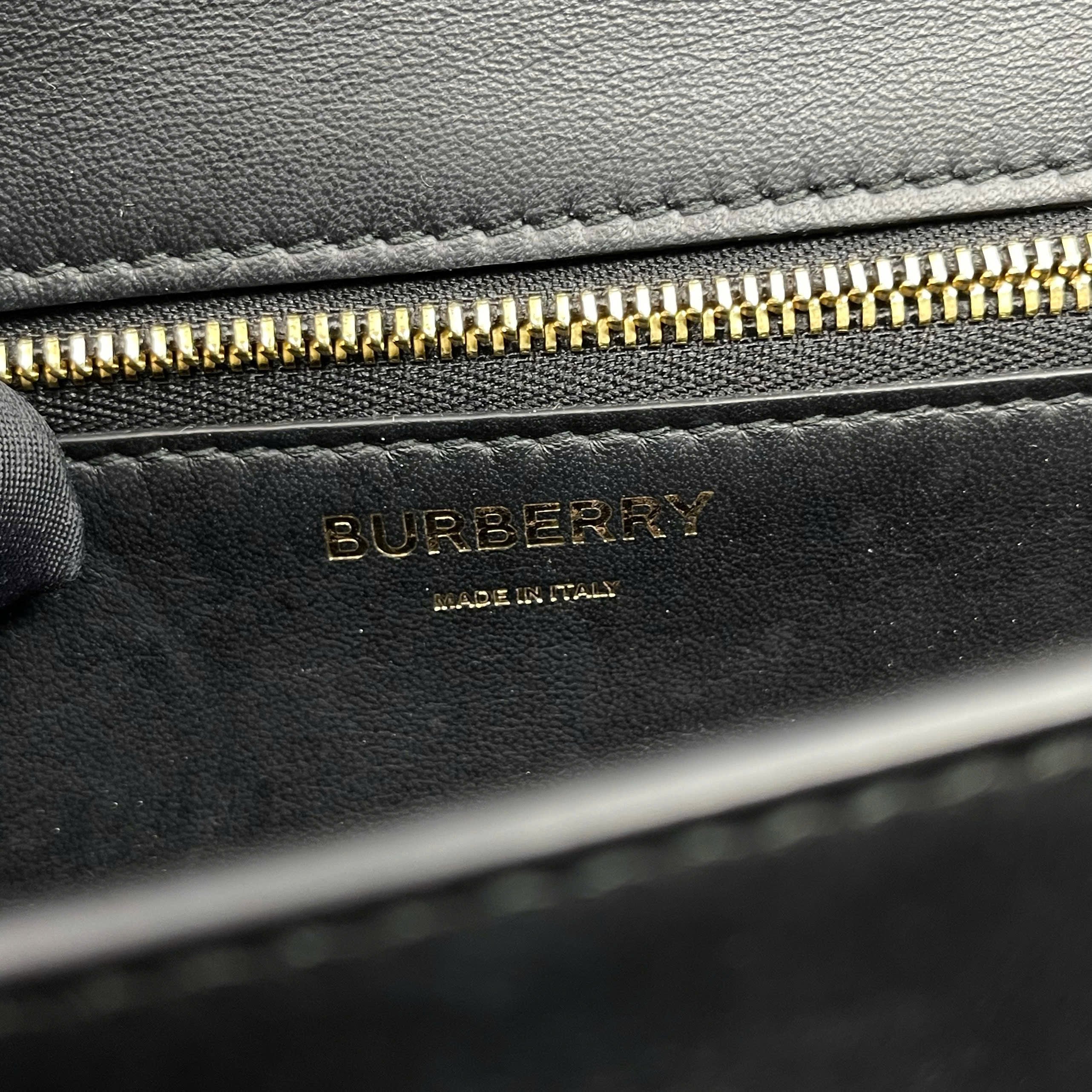 Burberry TB Monogram Stripe Shoulder Bag Màu Brown