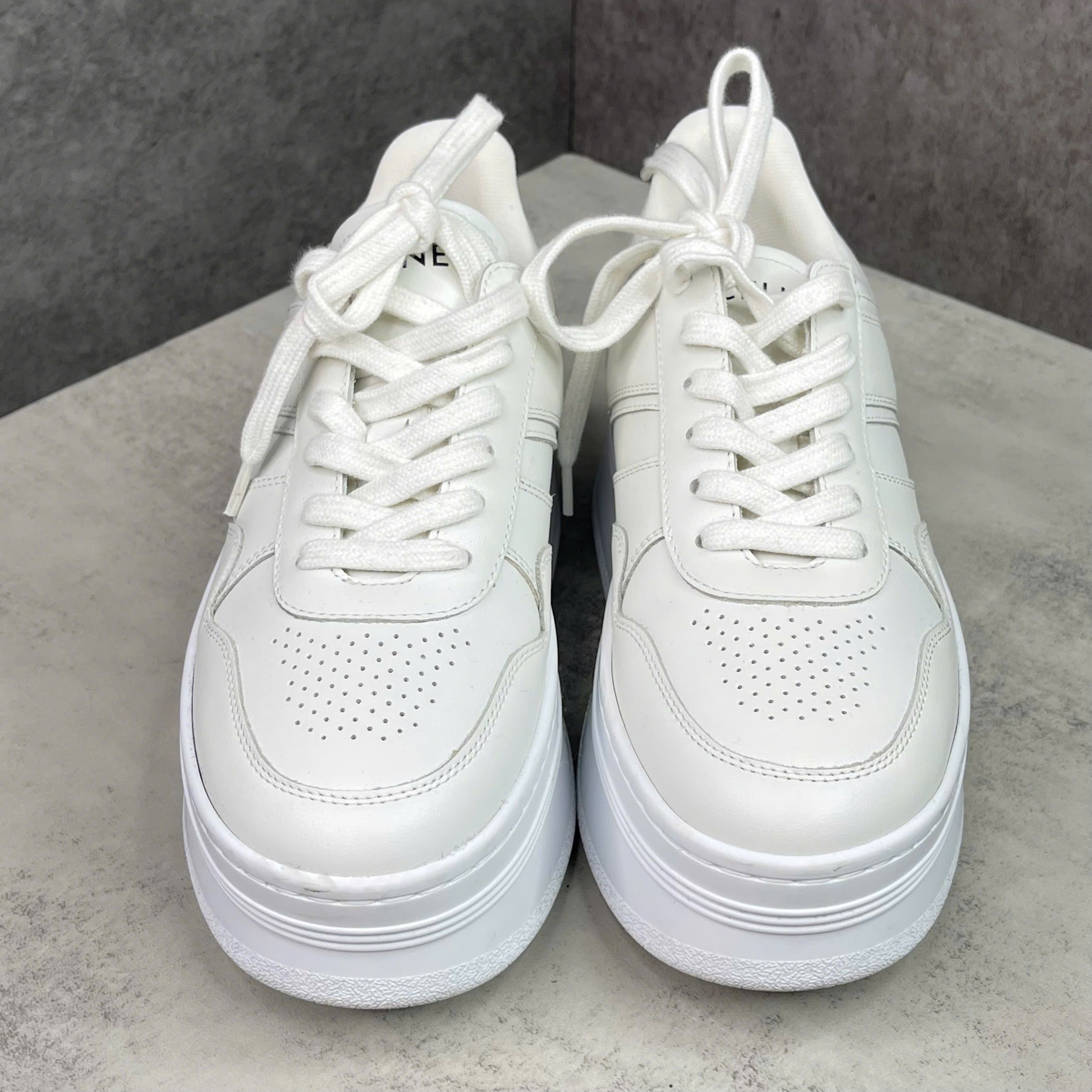 Giày Celine White Platform Sneakers Leather size 36