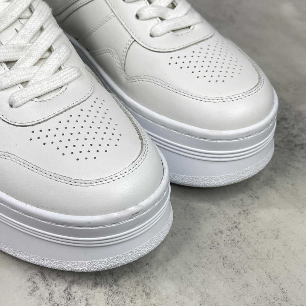 Giày Celine White Platform Sneakers Leather size 36