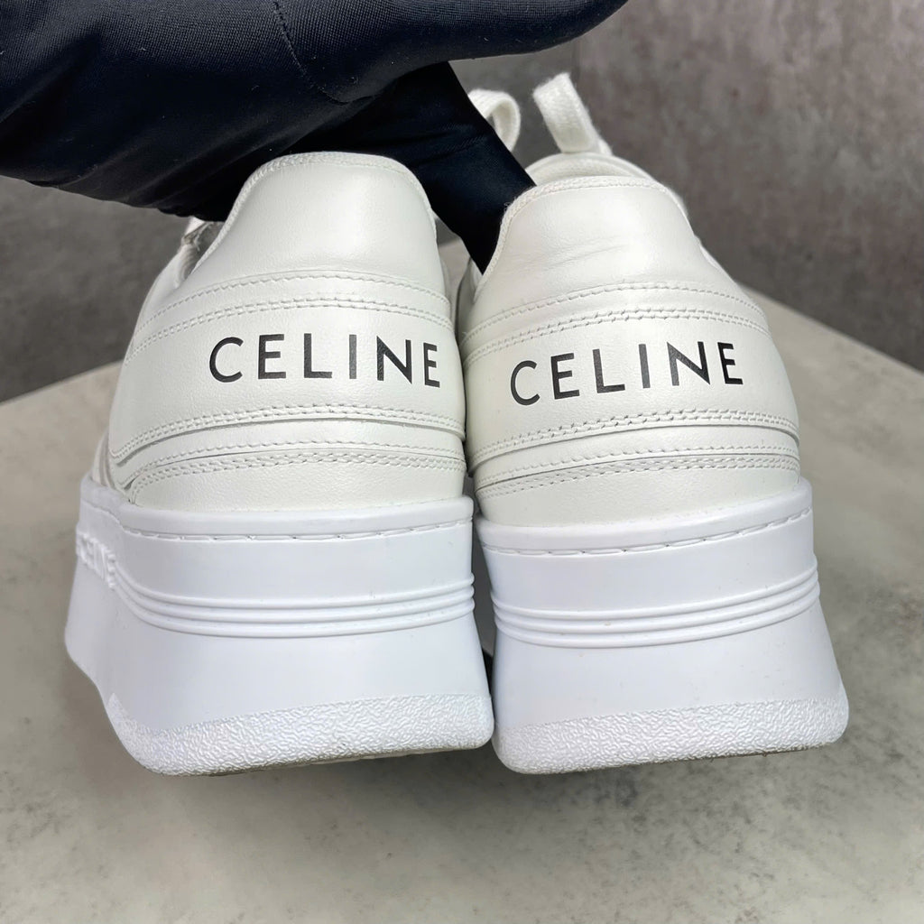 Giày Celine White Platform Sneakers Leather size 36