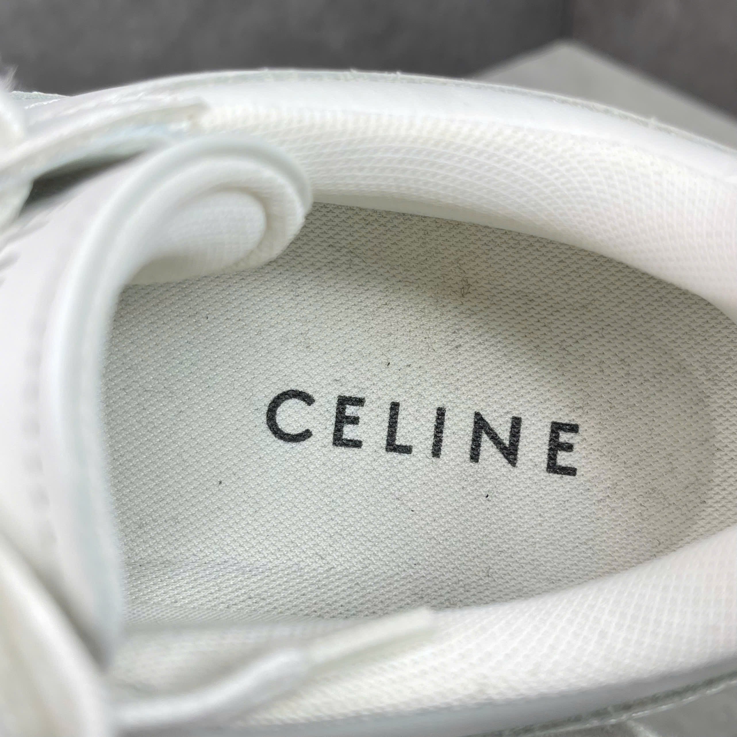 Giày Celine White Platform Sneakers Leather size 36