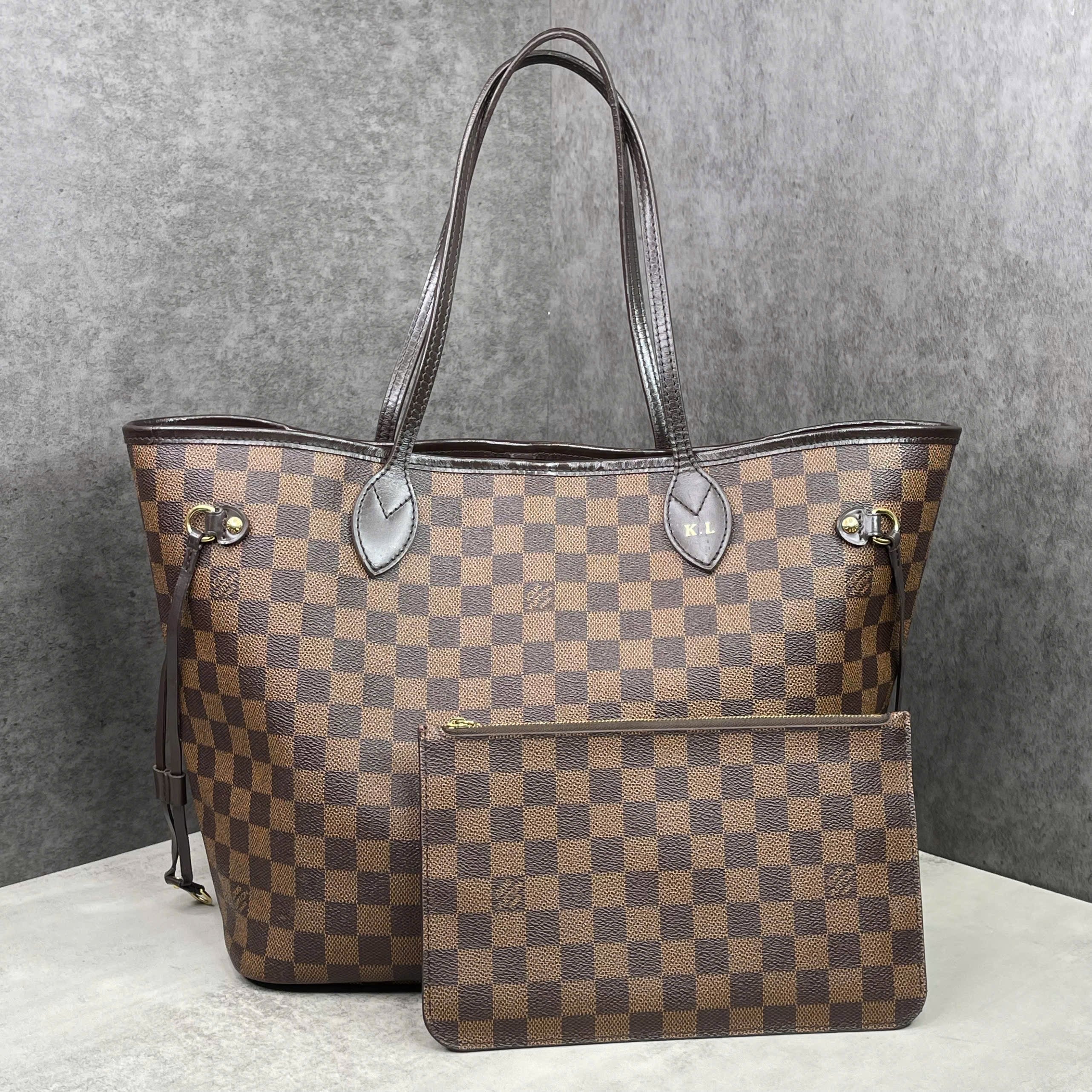 Tote Louis Vuitton Neverfull MM Damier Ebene Kèm Pouch